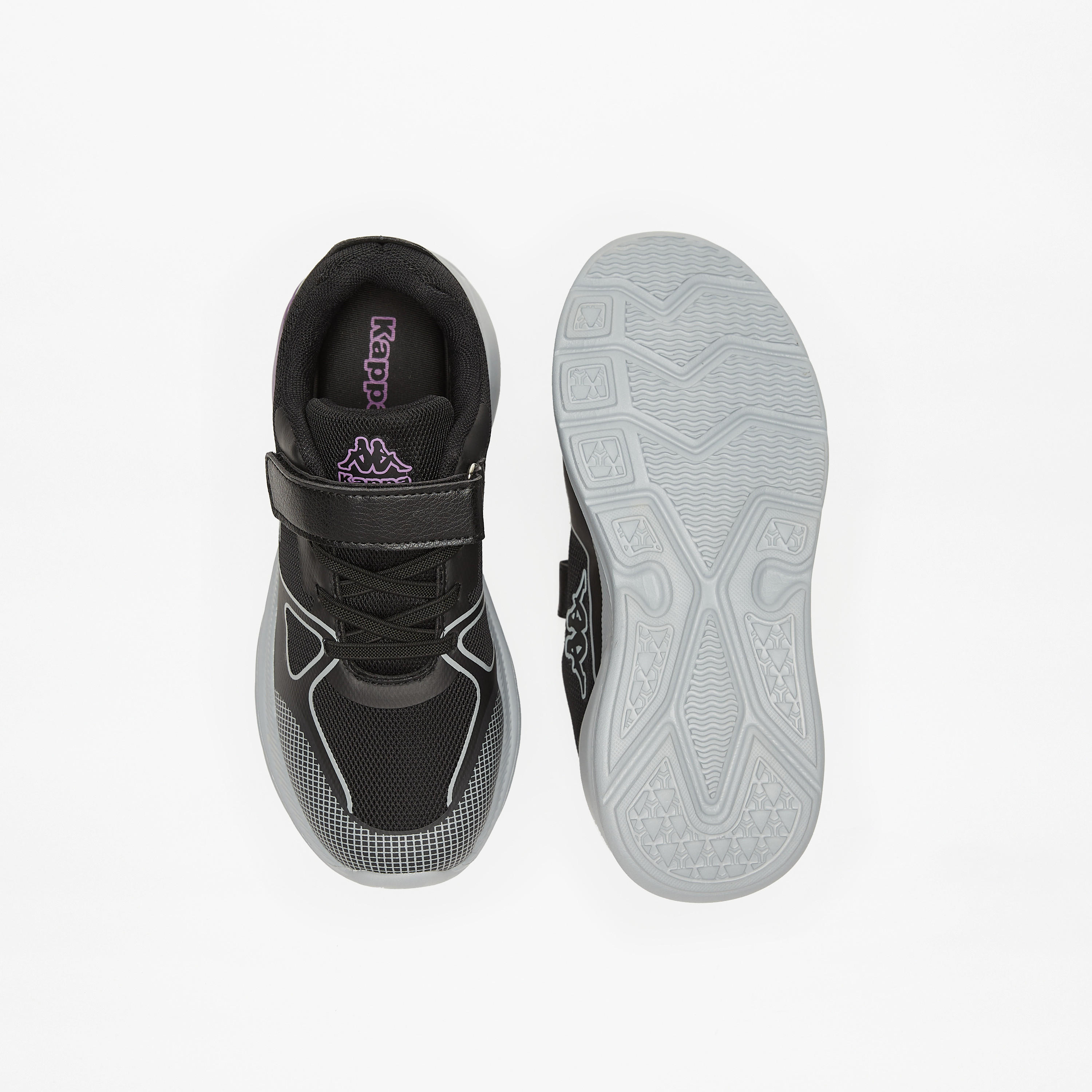 Kappa Girls' Panelled Sports Shoes with Hook and Loop Closure-girls-shoes-sports-image-4