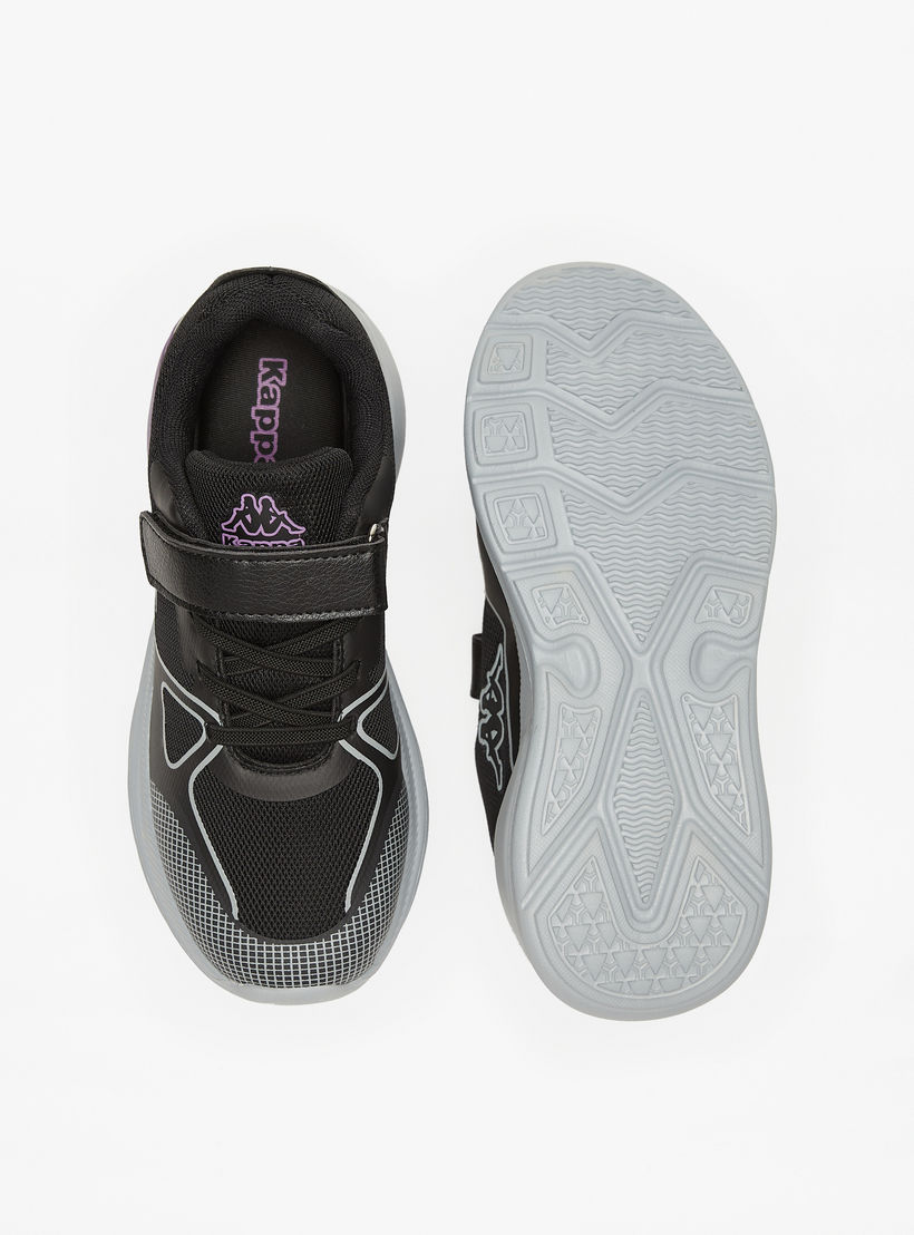 Kappa Girls' Panelled Sports Shoes with Hook and Loop Closure-girls-shoes-sports-image-4