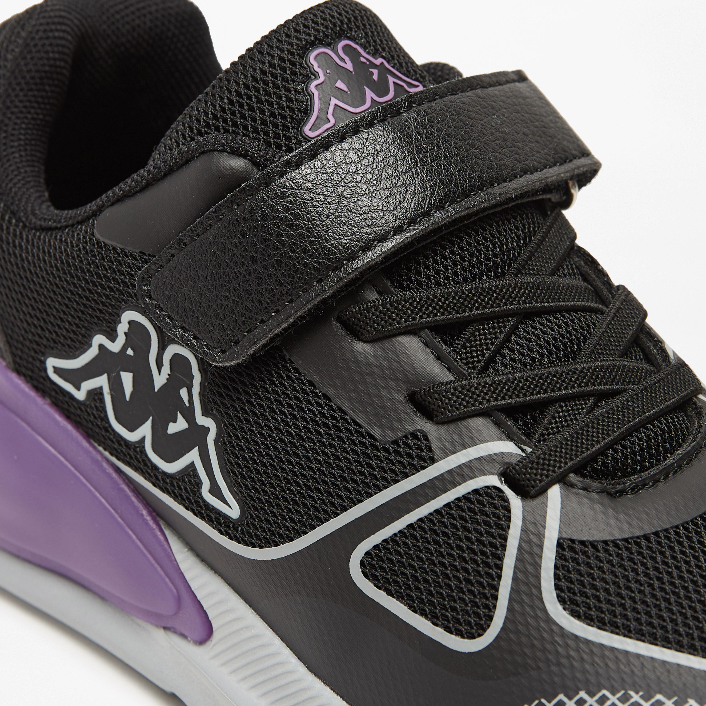 Kappa Girls' Panelled Sports Shoes with Hook and Loop Closure-girls-shoes-sports-image-5
