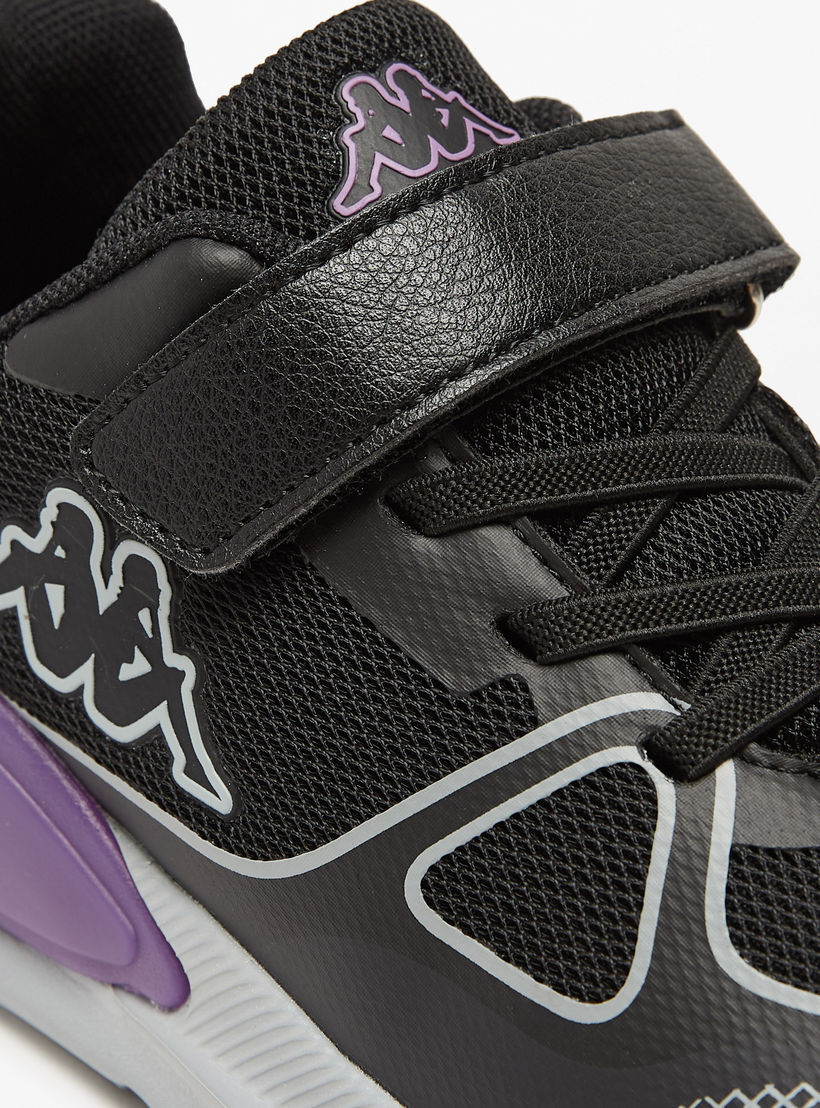 Kappa Girls' Panelled Sports Shoes with Hook and Loop Closure-girls-shoes-sports-image-5