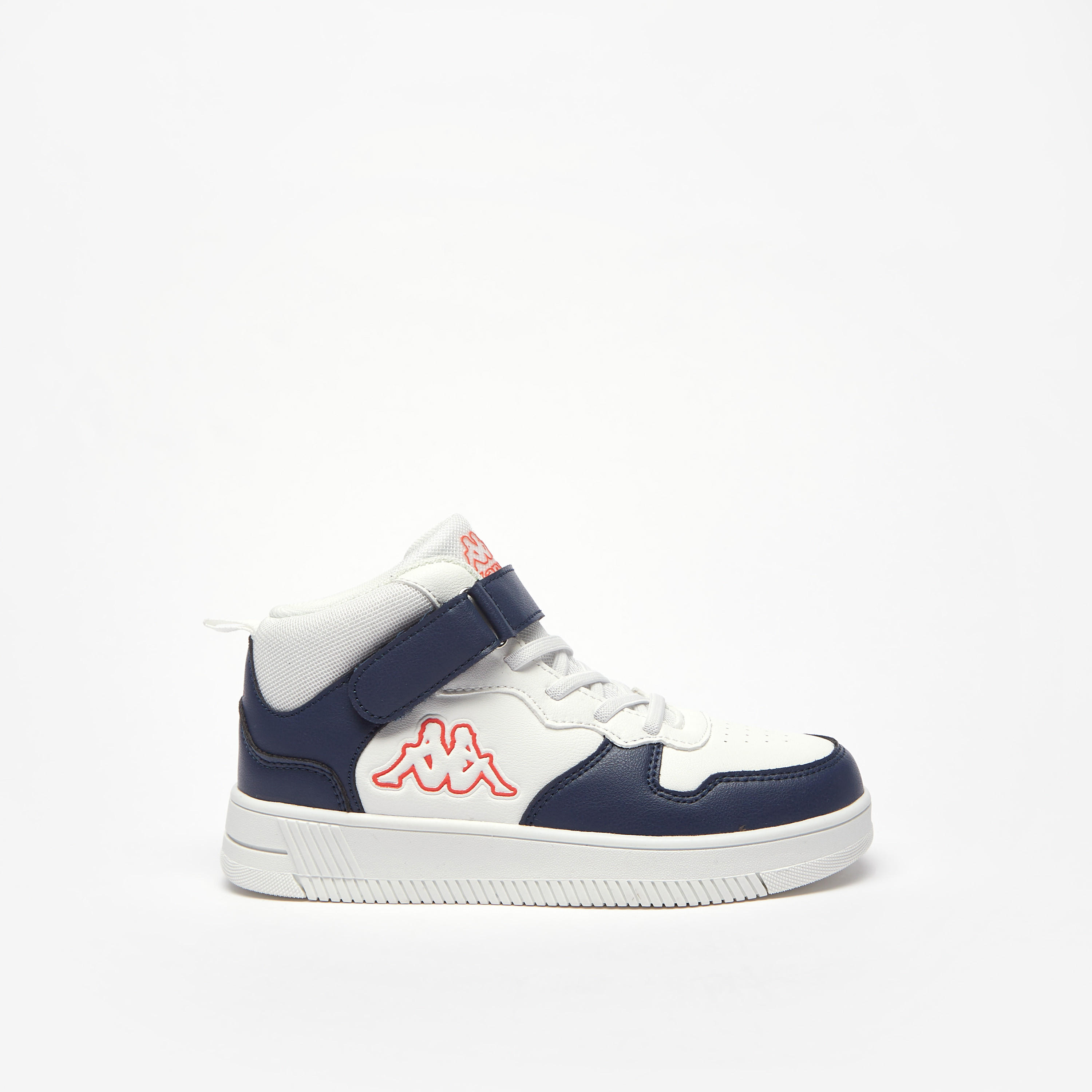Kappa Kids' Textured High Top Sneakers with Hook and Loop Closure-boys-shoes-loafers-image-3