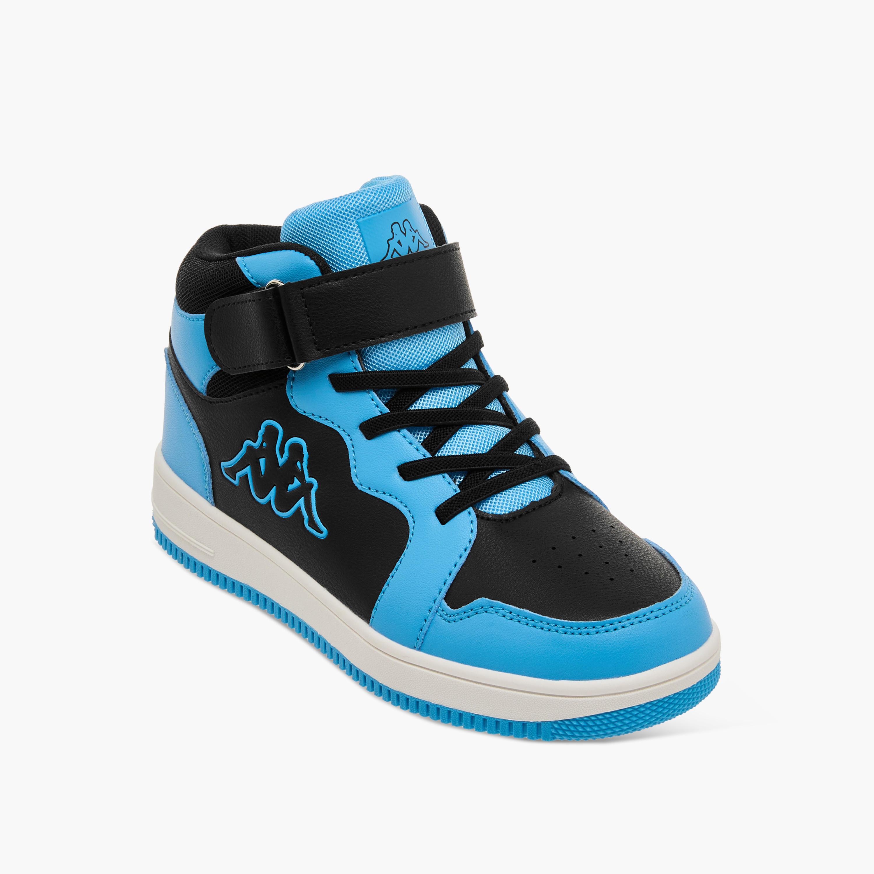 Kappa Boys' Colourblock Sneakers with Hook and Loop Closure-boys-shoes-sneakers-image-2