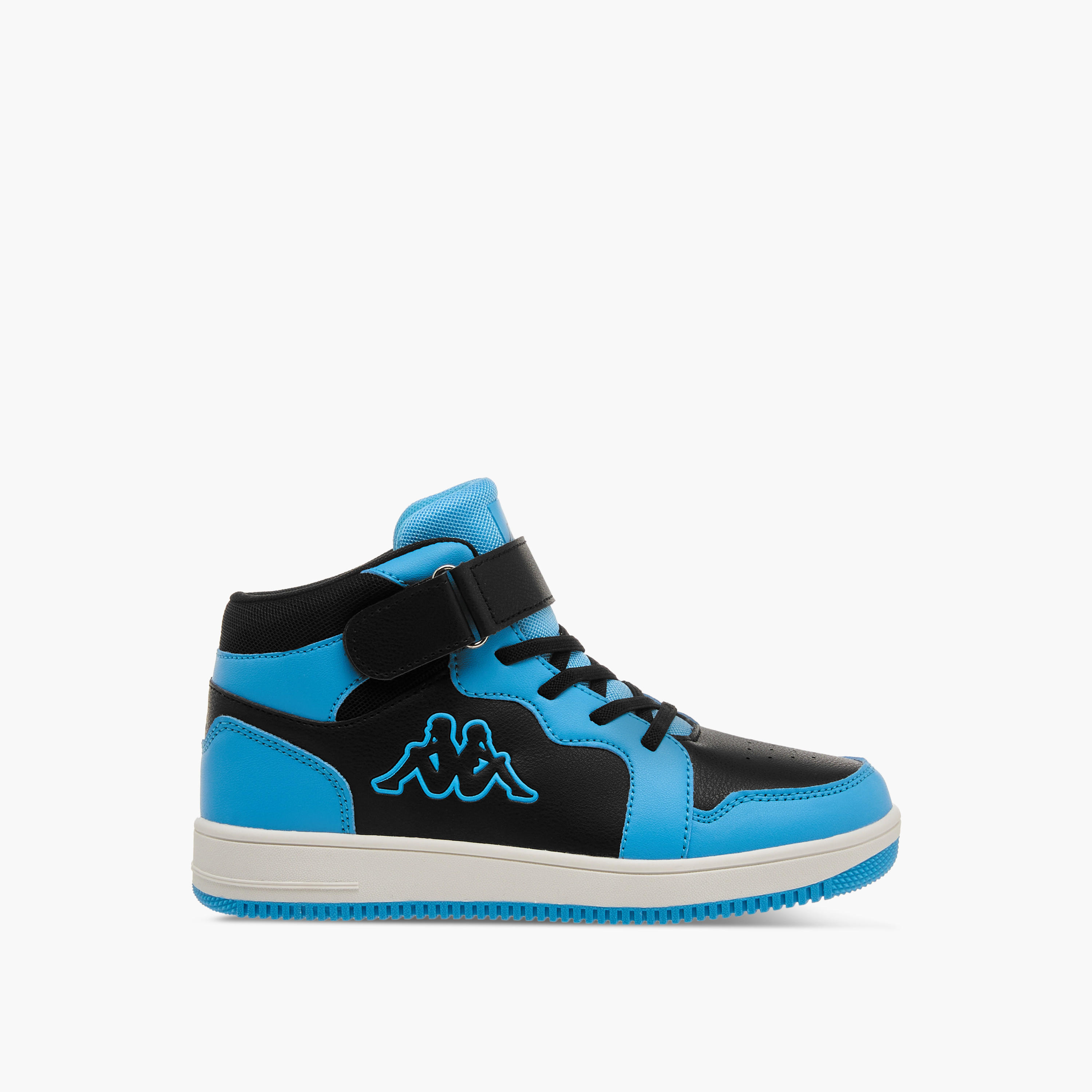 Kappa Boys' Colourblock Sneakers with Hook and Loop Closure-boys-shoes-sneakers-image-3