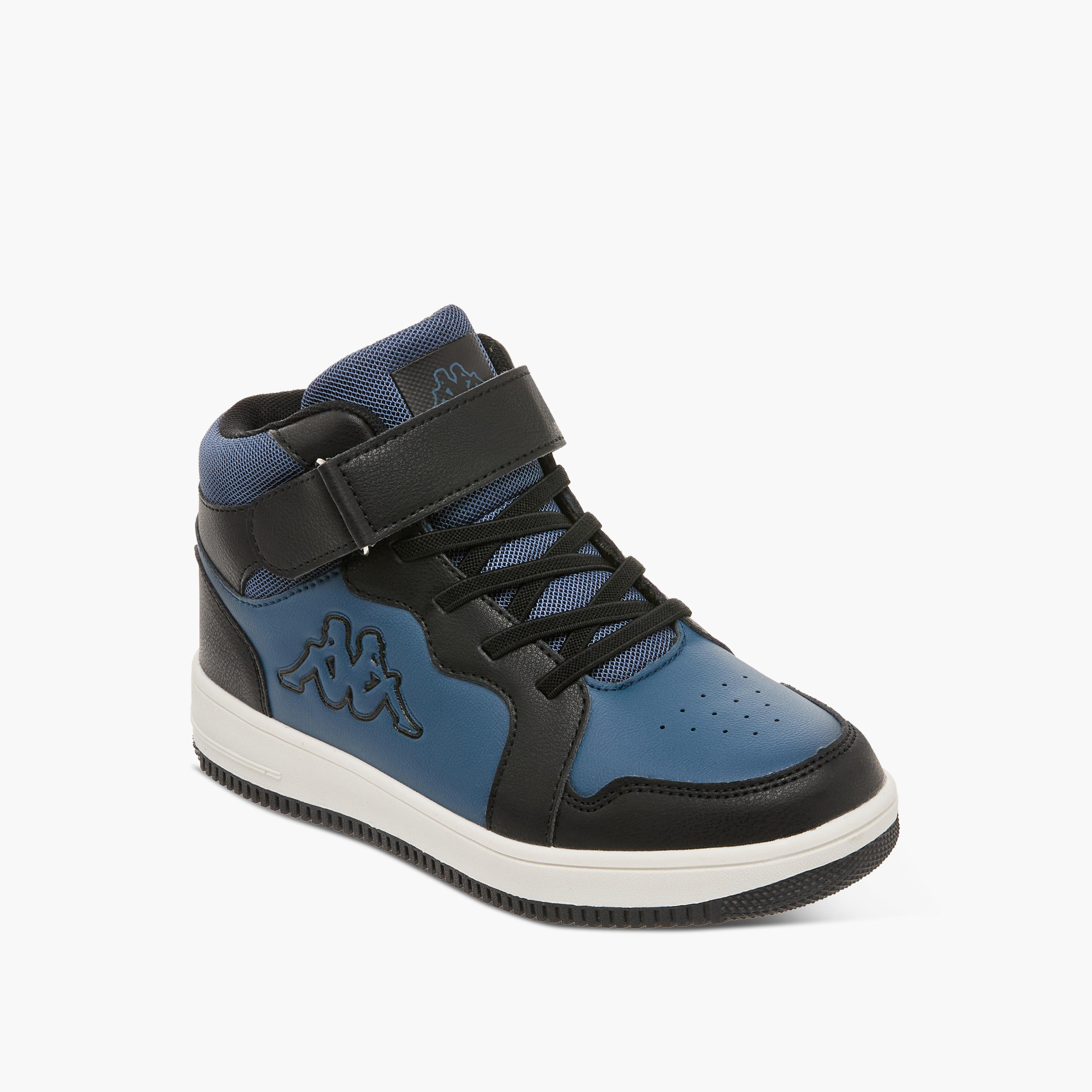 Kappa Boys' Colourblock Sneakers with Hook and Loop Closure-boys-shoes-sneakers-image-2