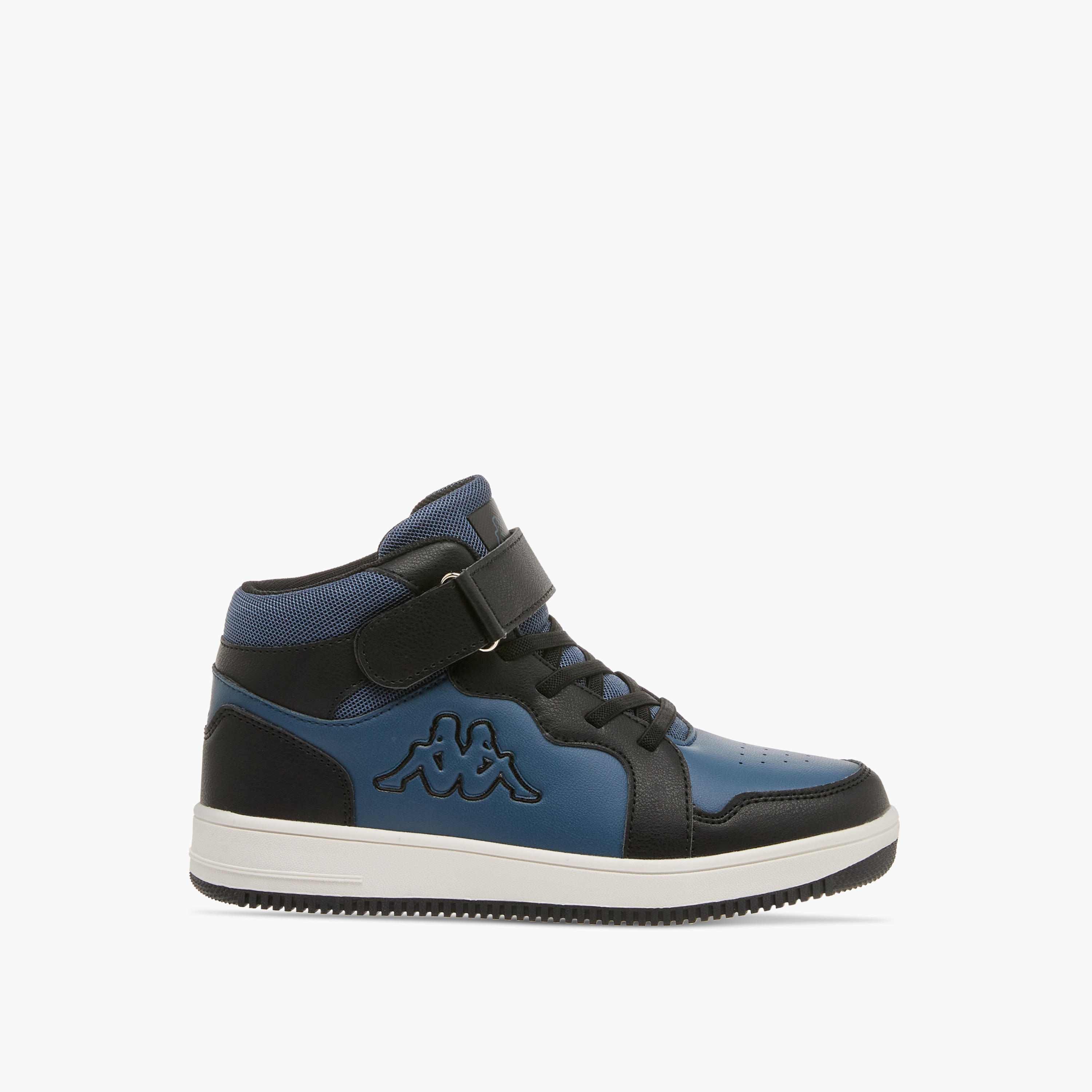 Kappa Boys' Colourblock Sneakers with Hook and Loop Closure-boys-shoes-sneakers-image-3