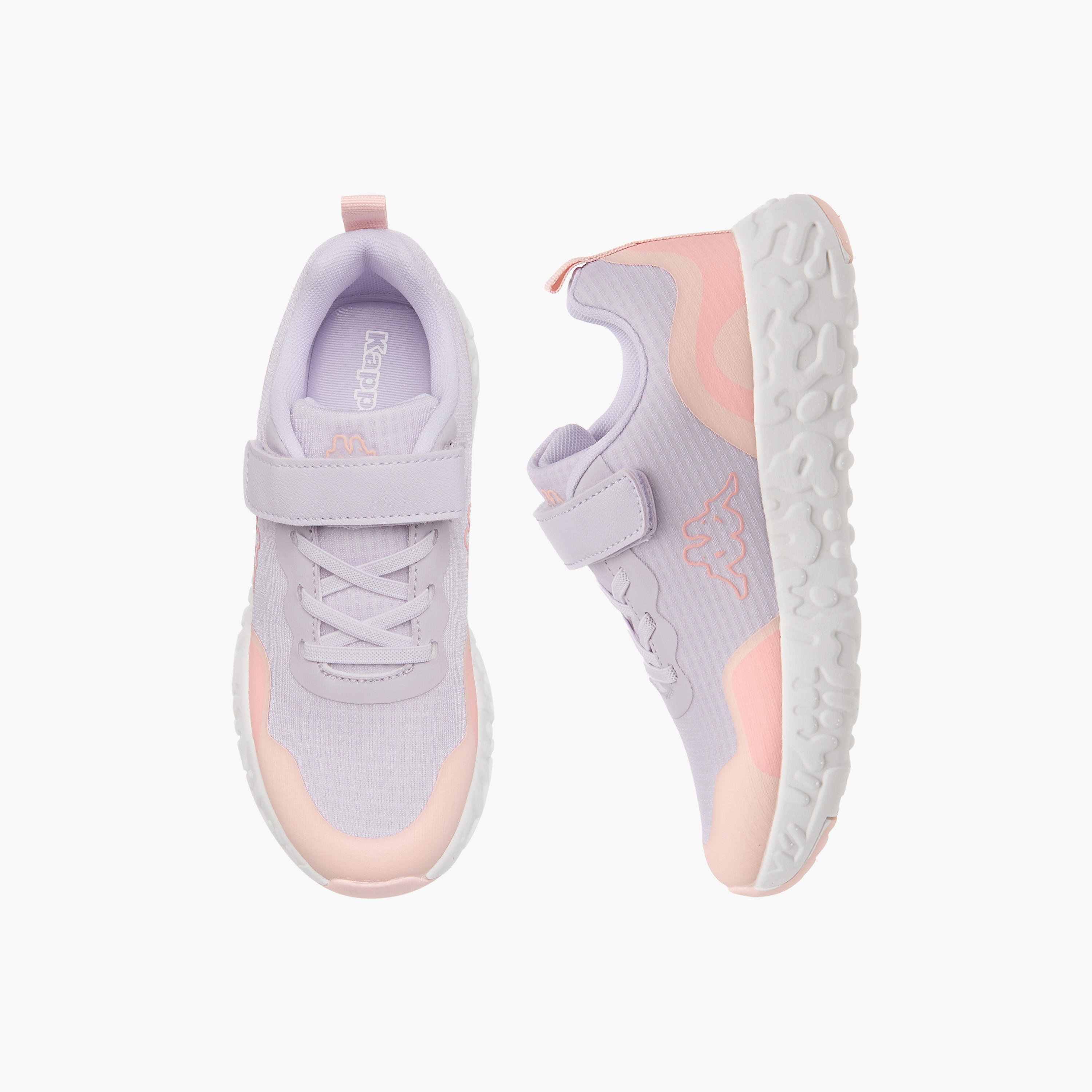 Kappa Girls' Colourblock Sports Shoes with Hook and Loop Closure-girls-shoes-sports-image-1