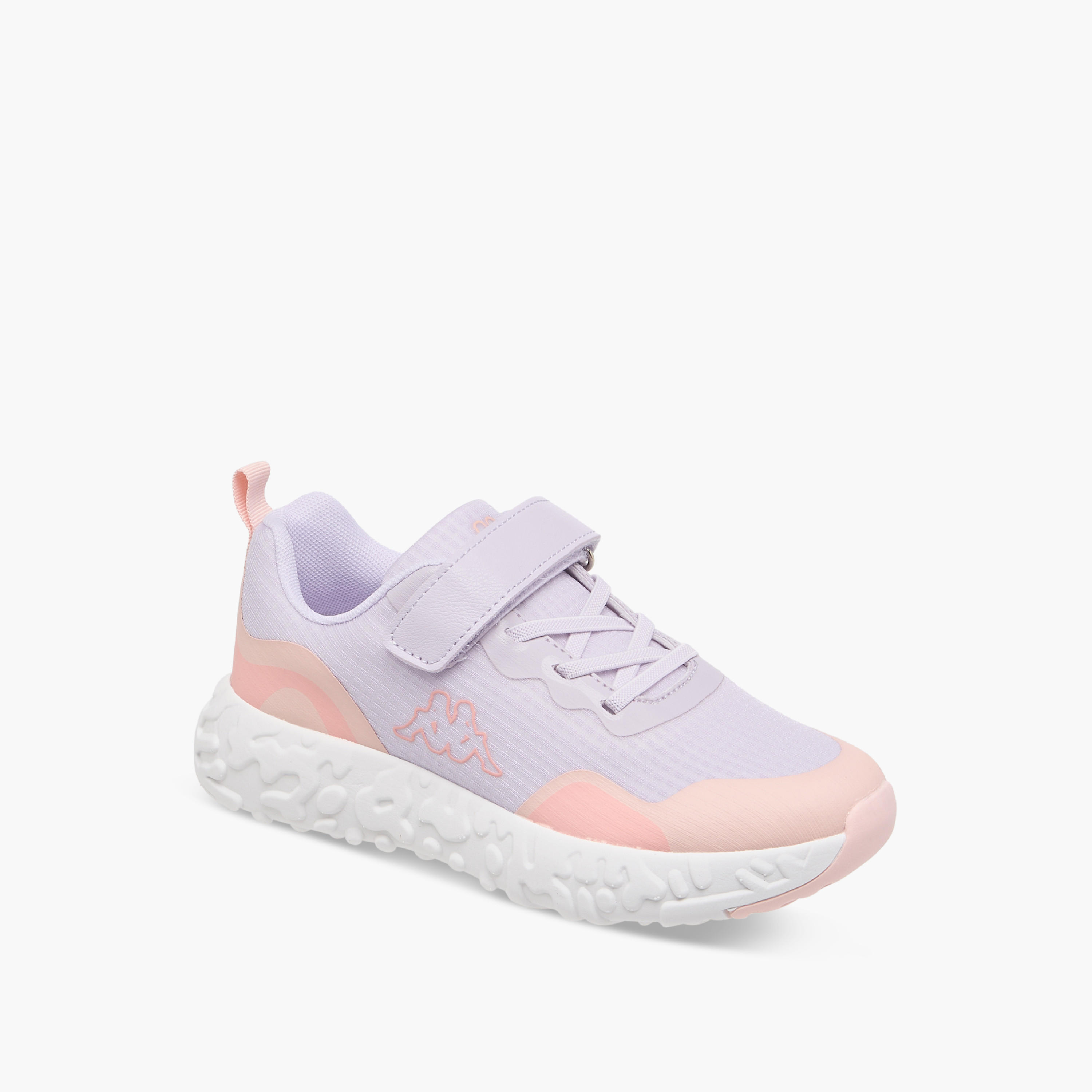 Kappa Girls' Colourblock Sports Shoes with Hook and Loop Closure-girls-shoes-sports-image-2