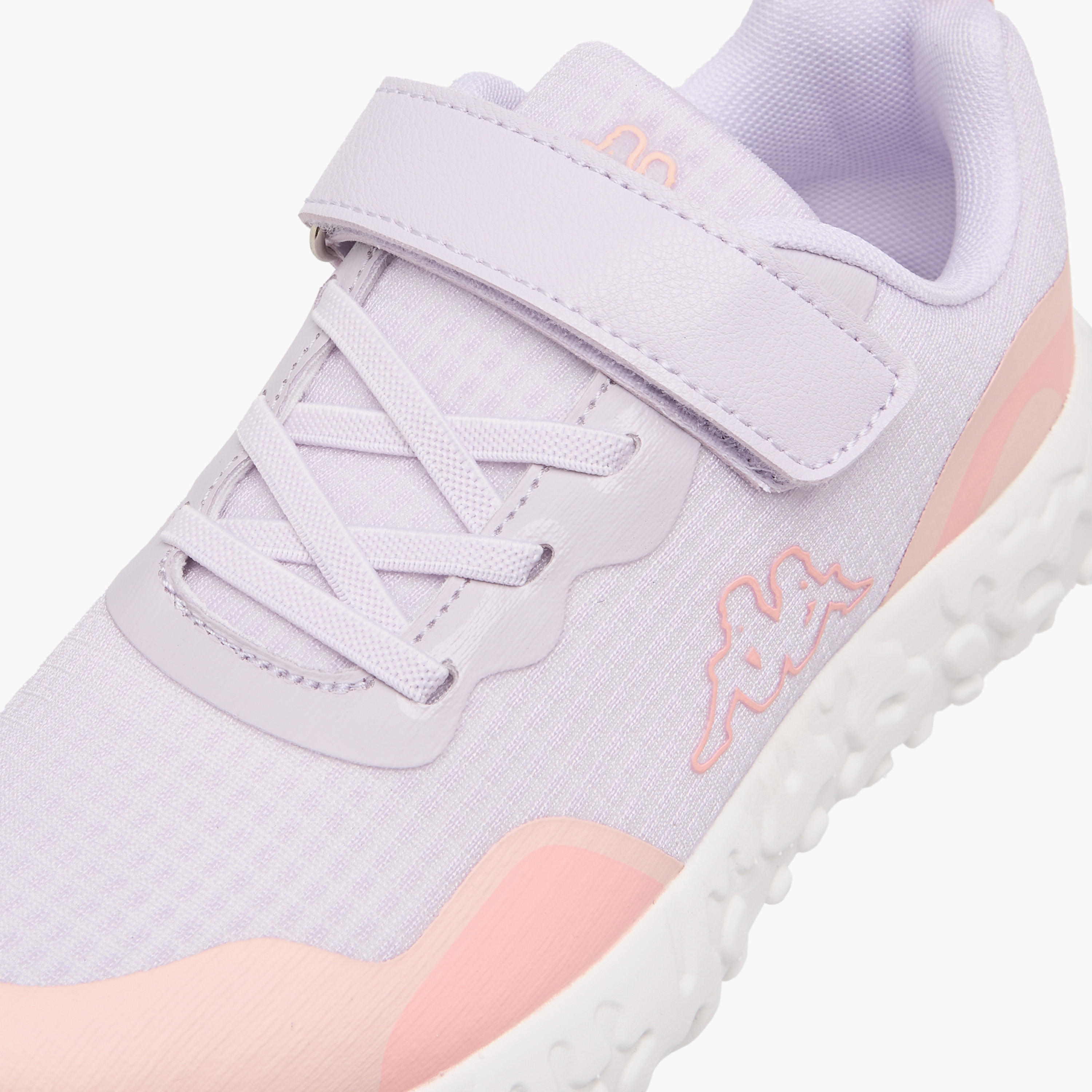 Kappa Girls' Colourblock Sports Shoes with Hook and Loop Closure-girls-shoes-sports-image-4