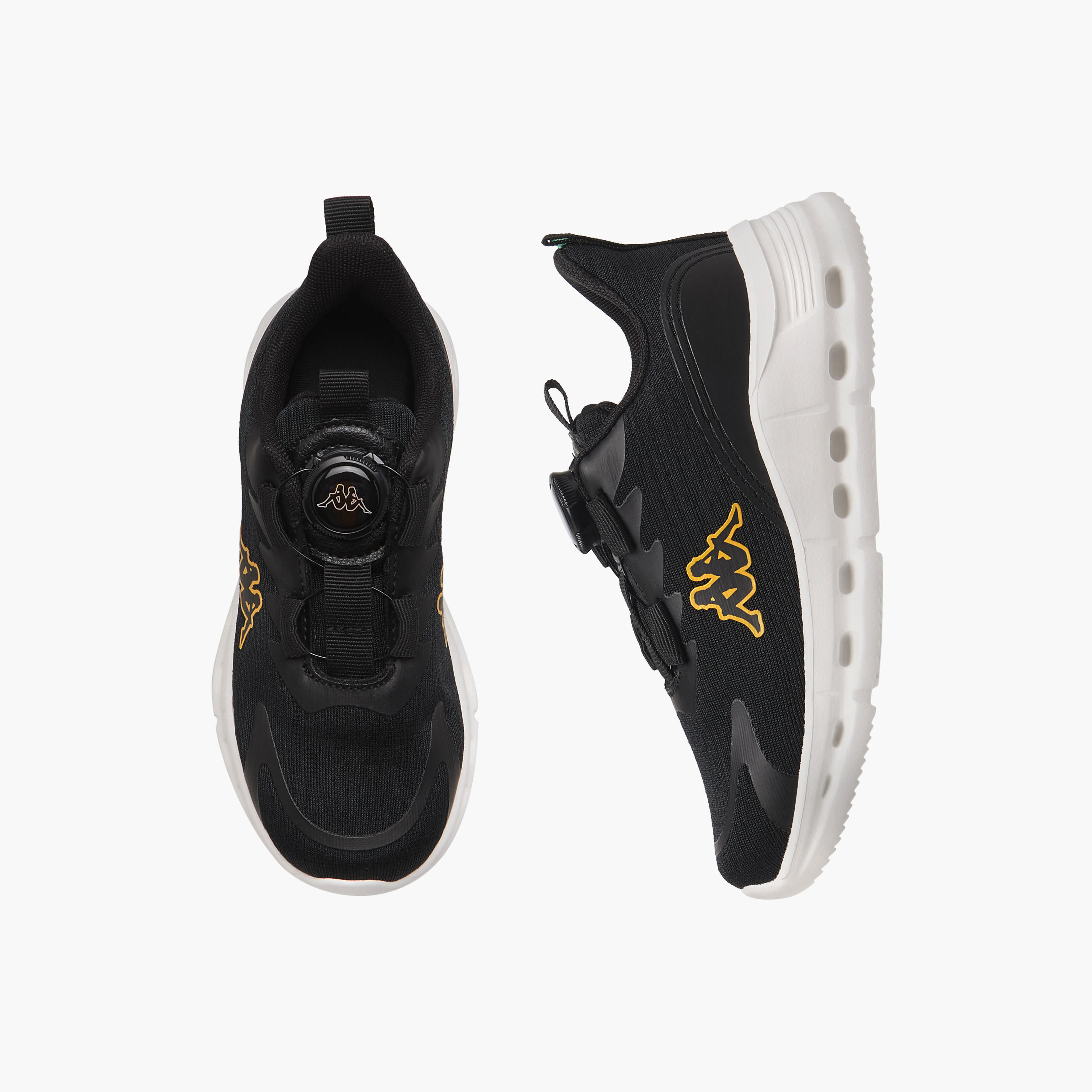 Kappa Kids' Logo Print Sports Shoes with Rotating Buckle Closure-boys-shoes-sneakers-image-1