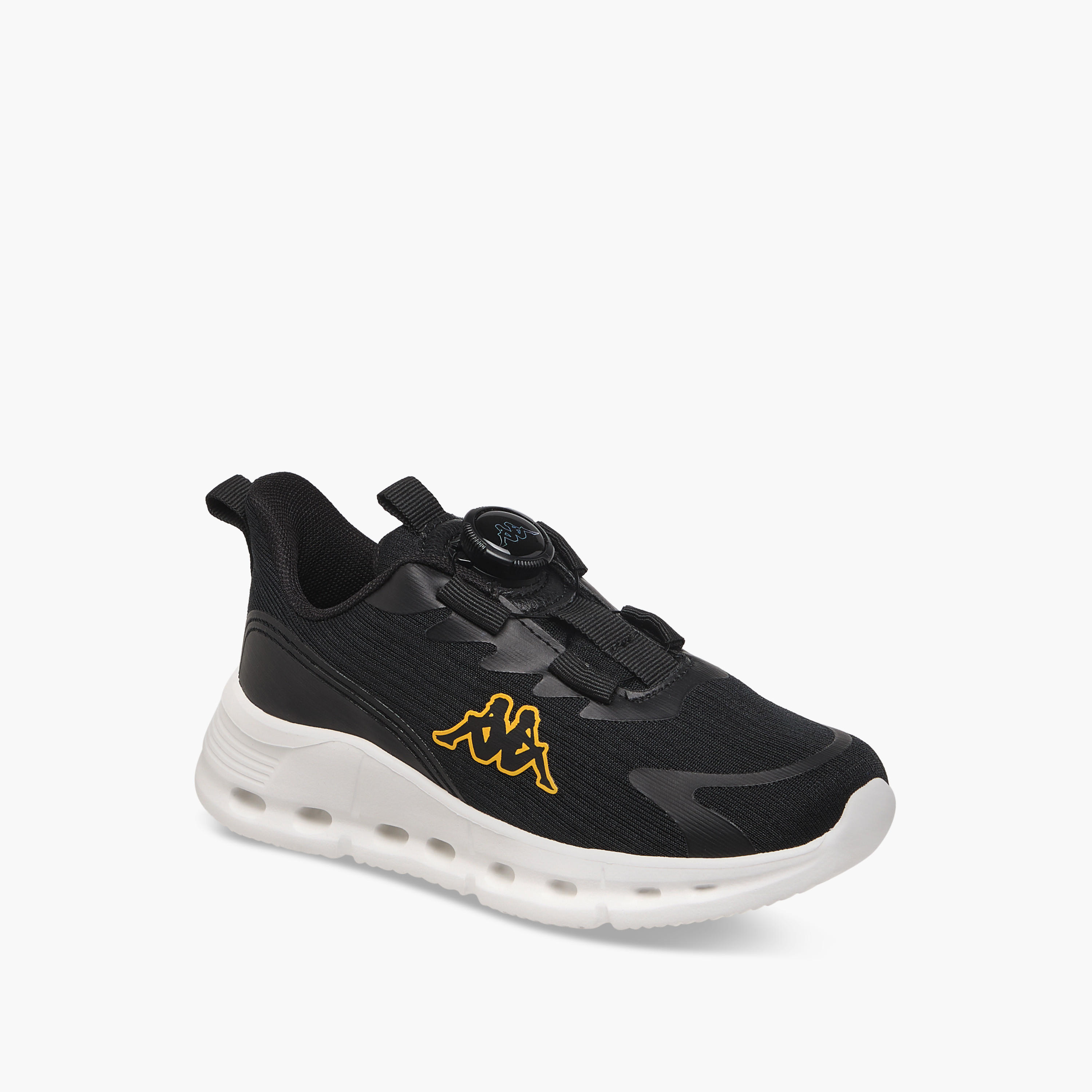 Kappa Kids' Logo Print Sports Shoes with Rotating Buckle Closure-boys-shoes-sneakers-image-2