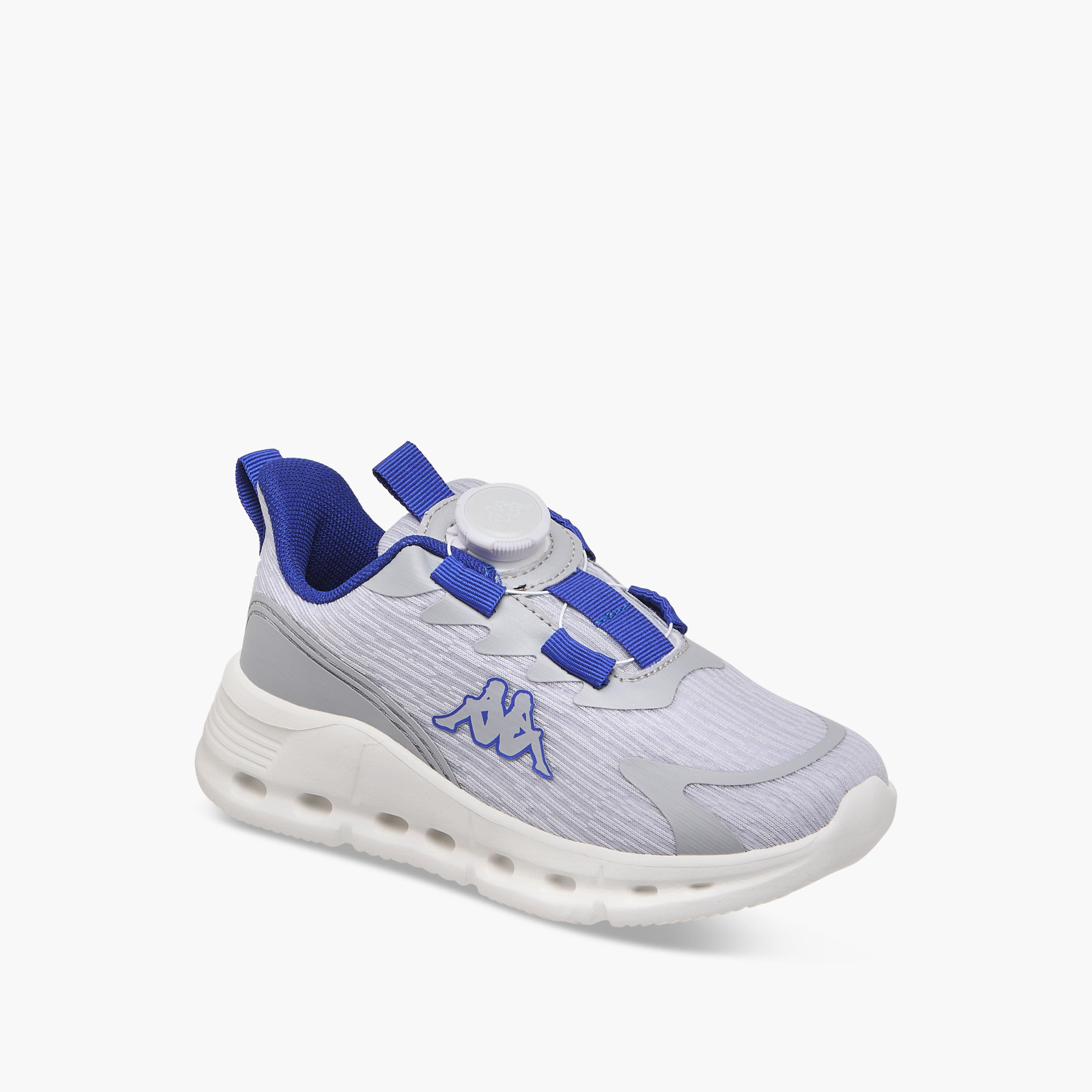 Kappa Kids' Logo Print Sports Shoes with Rotating Buckle Closure-boys-shoes-sneakers-image-2