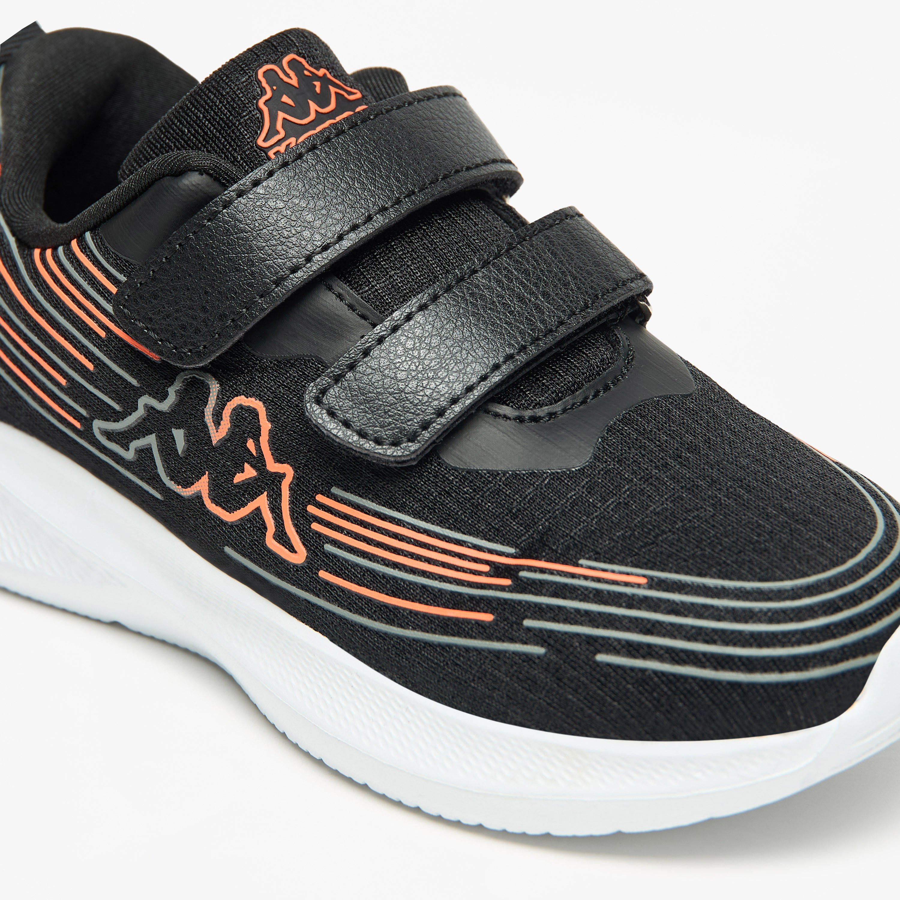 Kappa Kids' Logo Detail Sports Shoes with Hook and Loop Closure-boys-shoes-sneakers-image-5