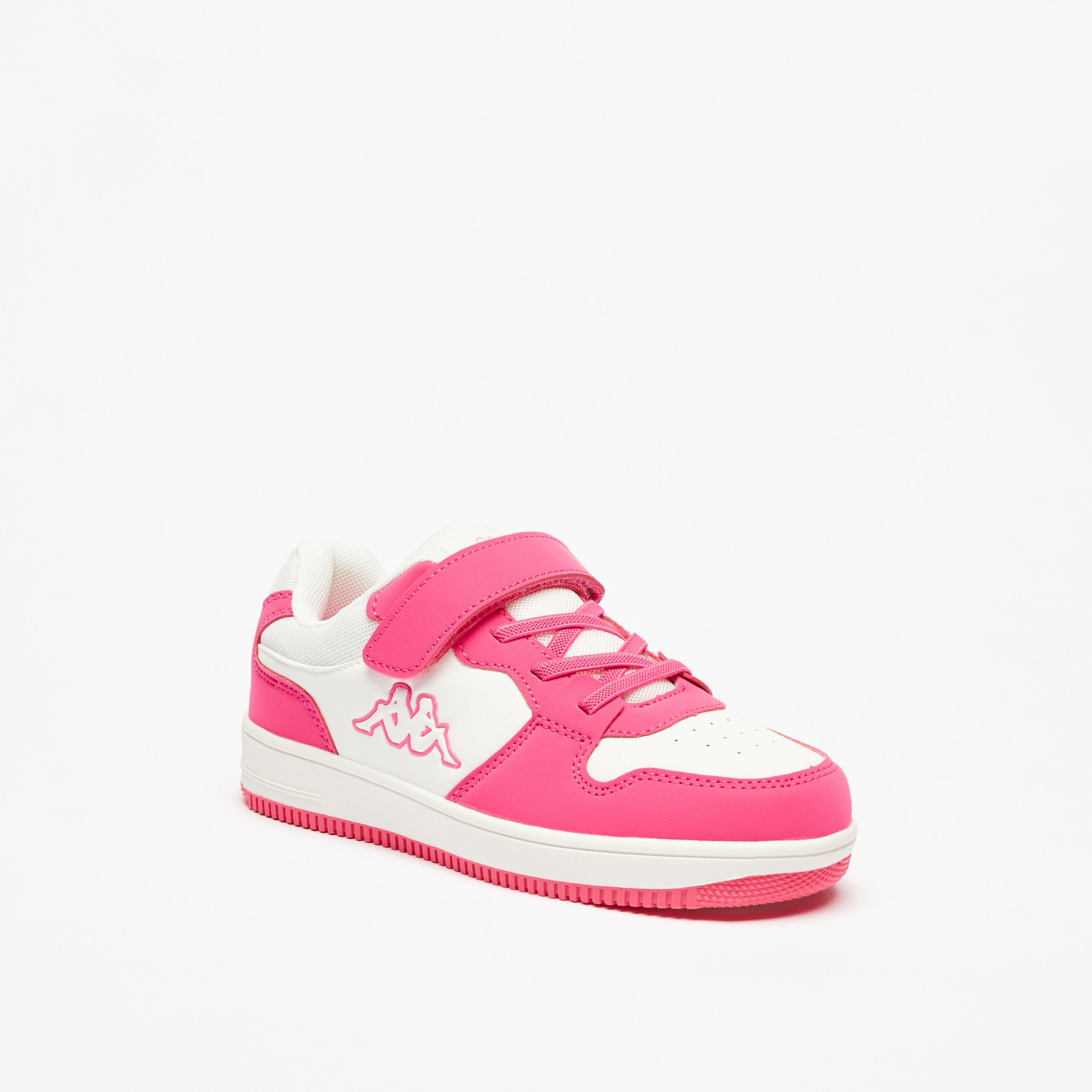 Kappa Girls' Panelled Low-Ankle Sneakers with Hook and Loop Closure-girls-shoes-sneakers-image-1