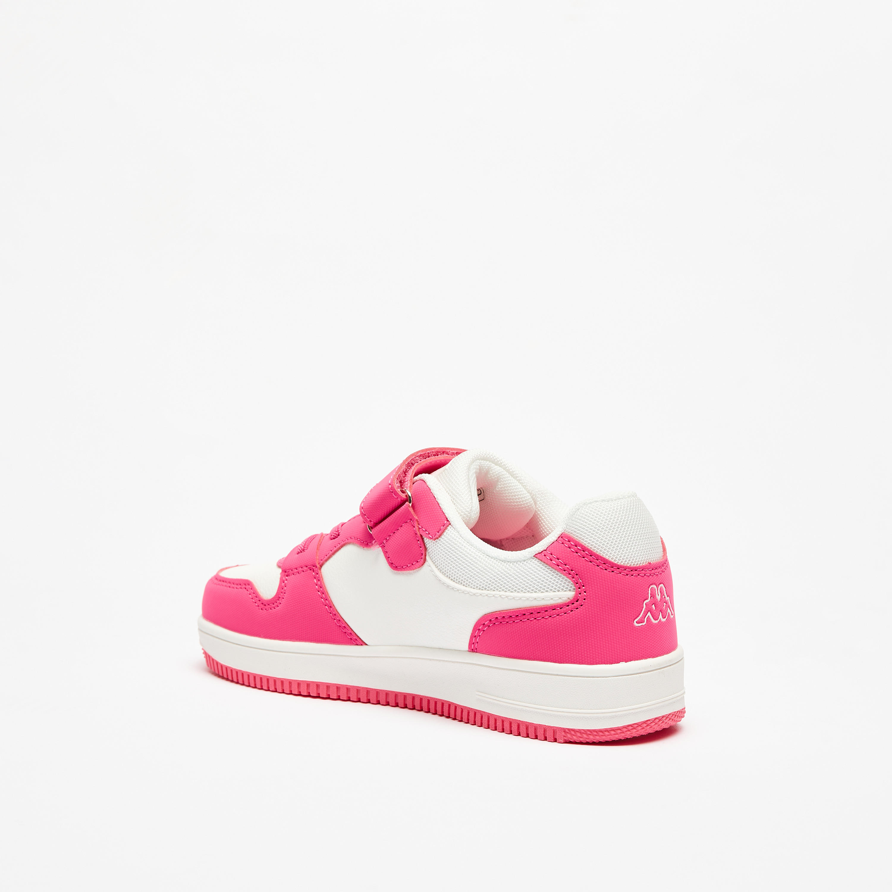 Kappa Girls' Panelled Low-Ankle Sneakers with Hook and Loop Closure-girls-shoes-sneakers-image-2