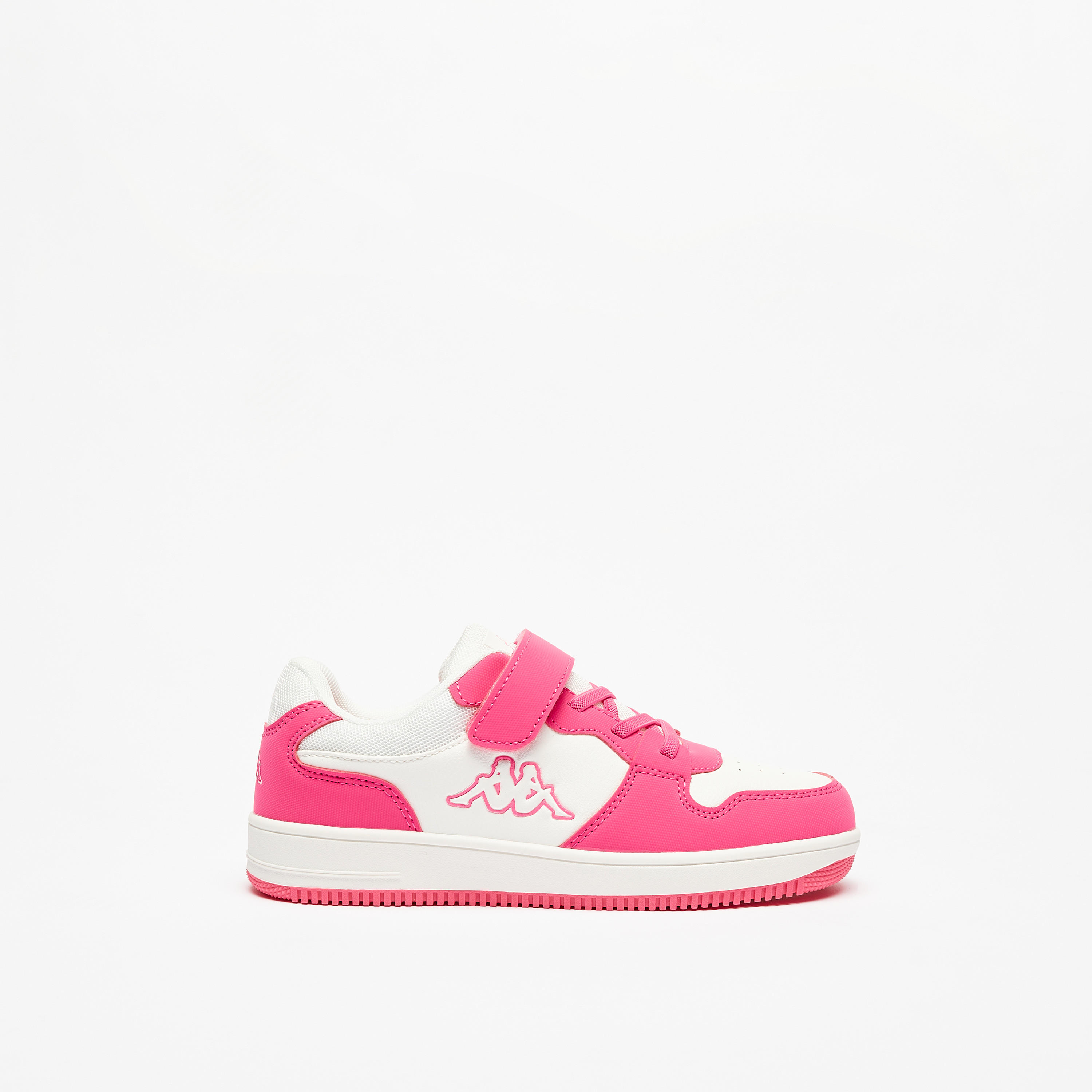 Kappa Girls' Panelled Low-Ankle Sneakers with Hook and Loop Closure-girls-shoes-sneakers-image-3