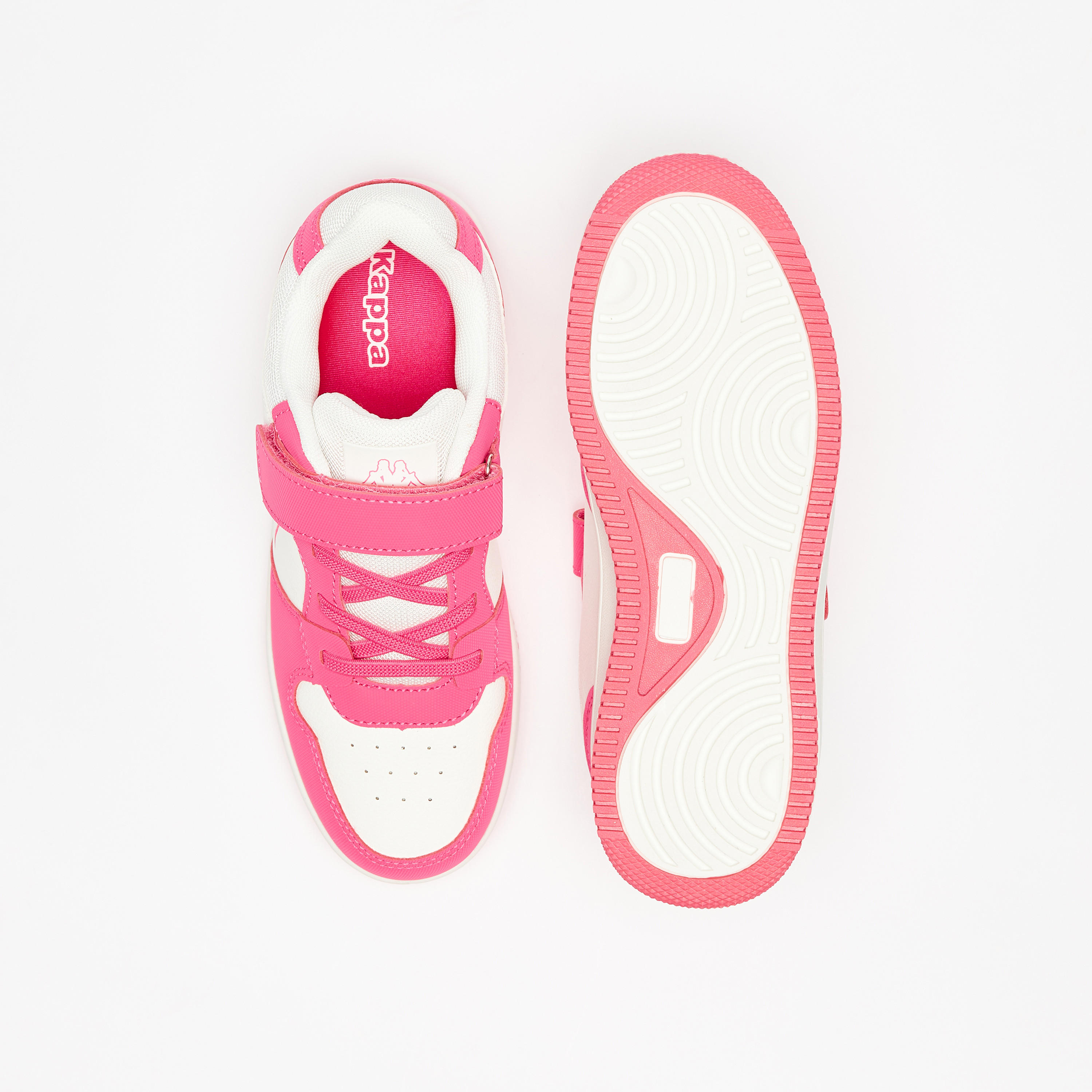 Kappa Girls' Panelled Low-Ankle Sneakers with Hook and Loop Closure-girls-shoes-sneakers-image-4