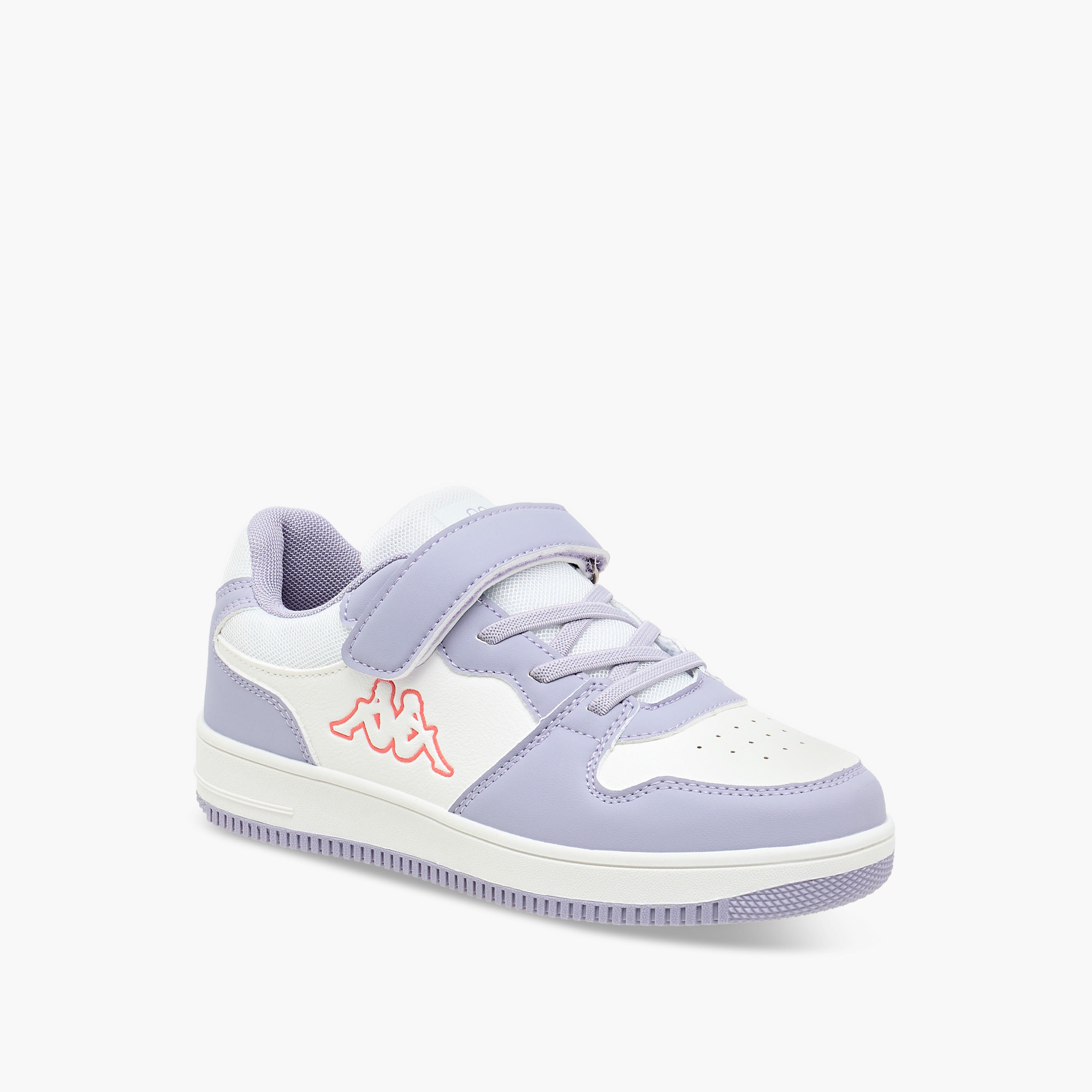 Kappa Girls' Panelled Low-Ankle Sneakers with Hook and Loop Closure-girls-shoes-sneakers-image-2