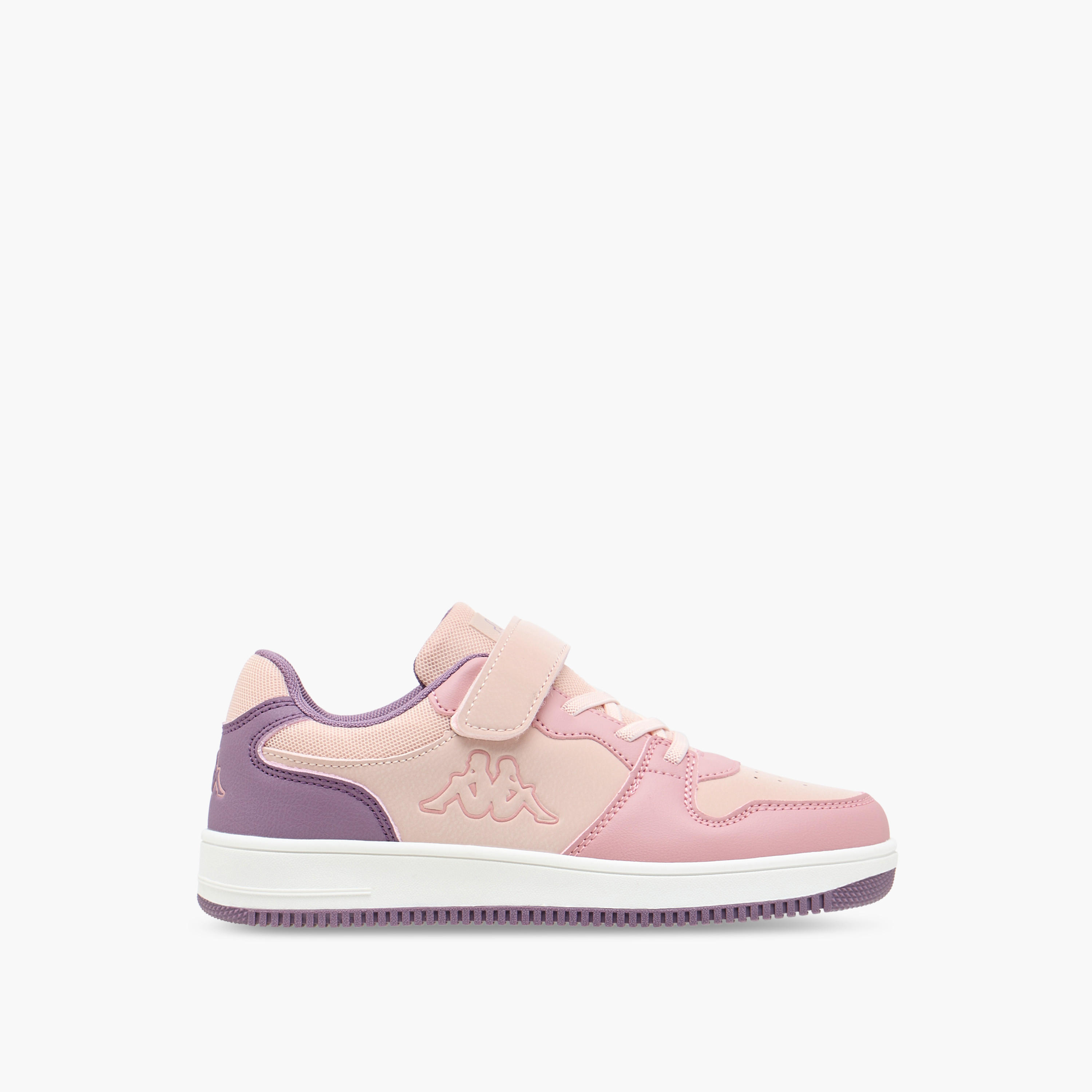 Kappa Girls' Panelled Low-Ankle Sneakers with Hook and Loop Closure-girls-shoes-sneakers-image-3