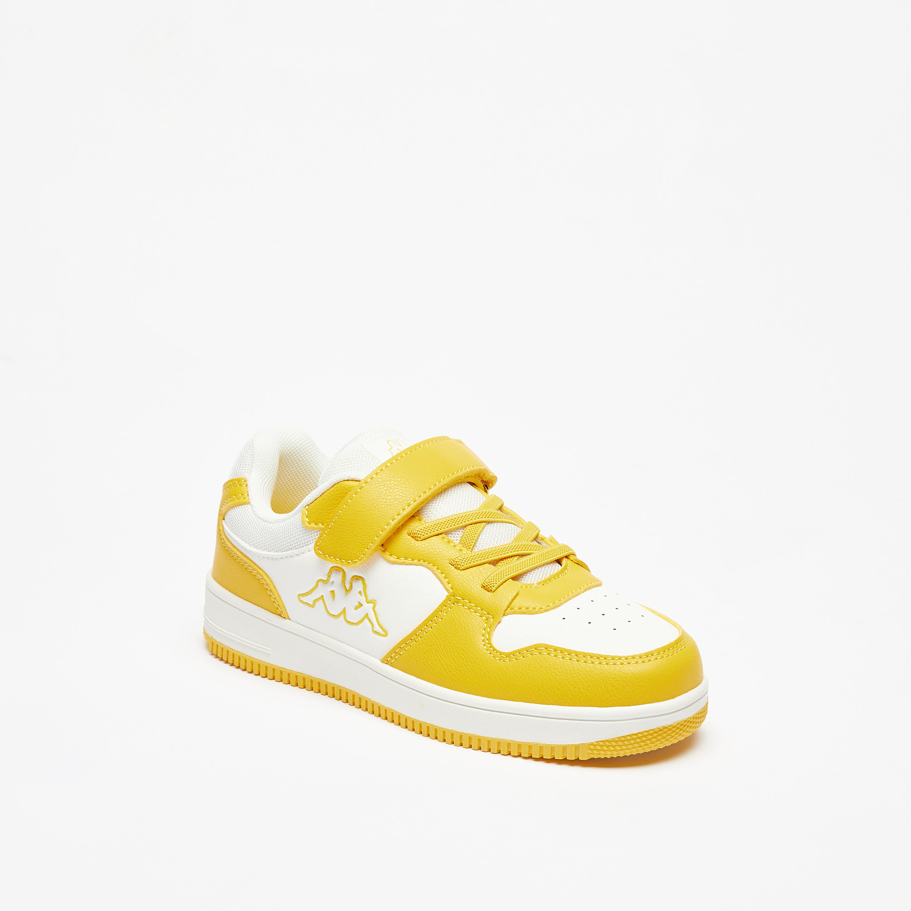 Kappa Girls' Panelled Low-Ankle Sneakers with Hook and Loop Closure-girls-shoes-sneakers-image-1