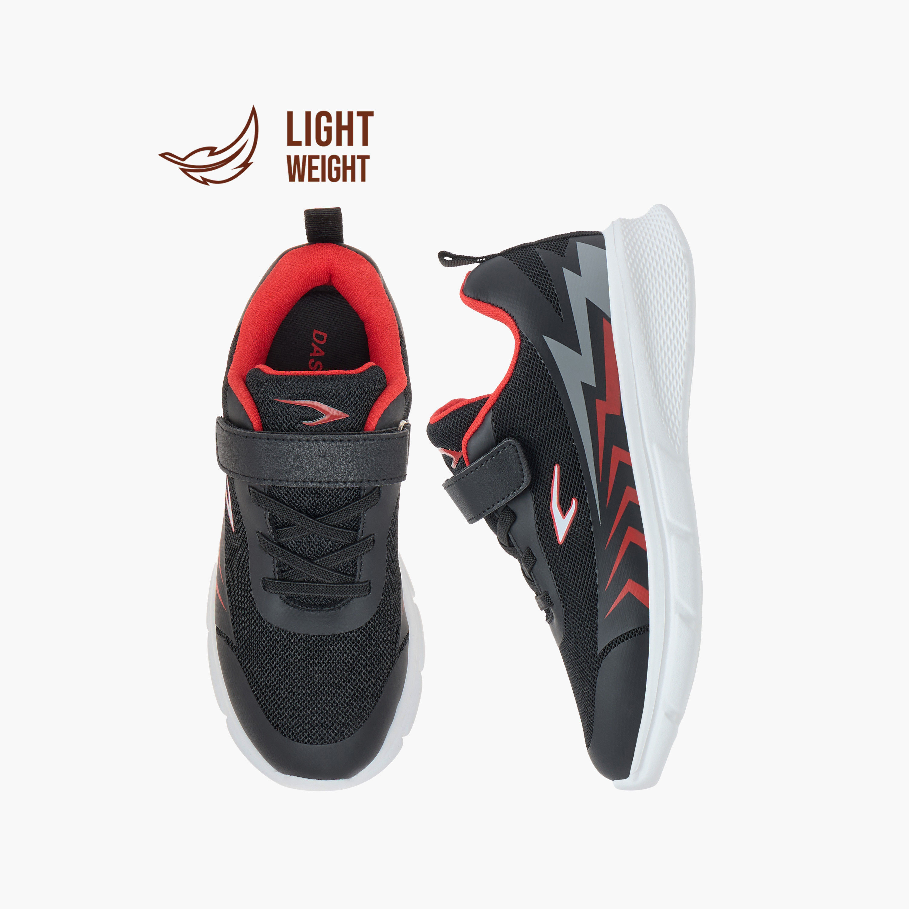حذاء رياضي خفيف الوزن بشريط إغلاق لاصق وطبعات من داش-girls-shoes-sneakers-image-1