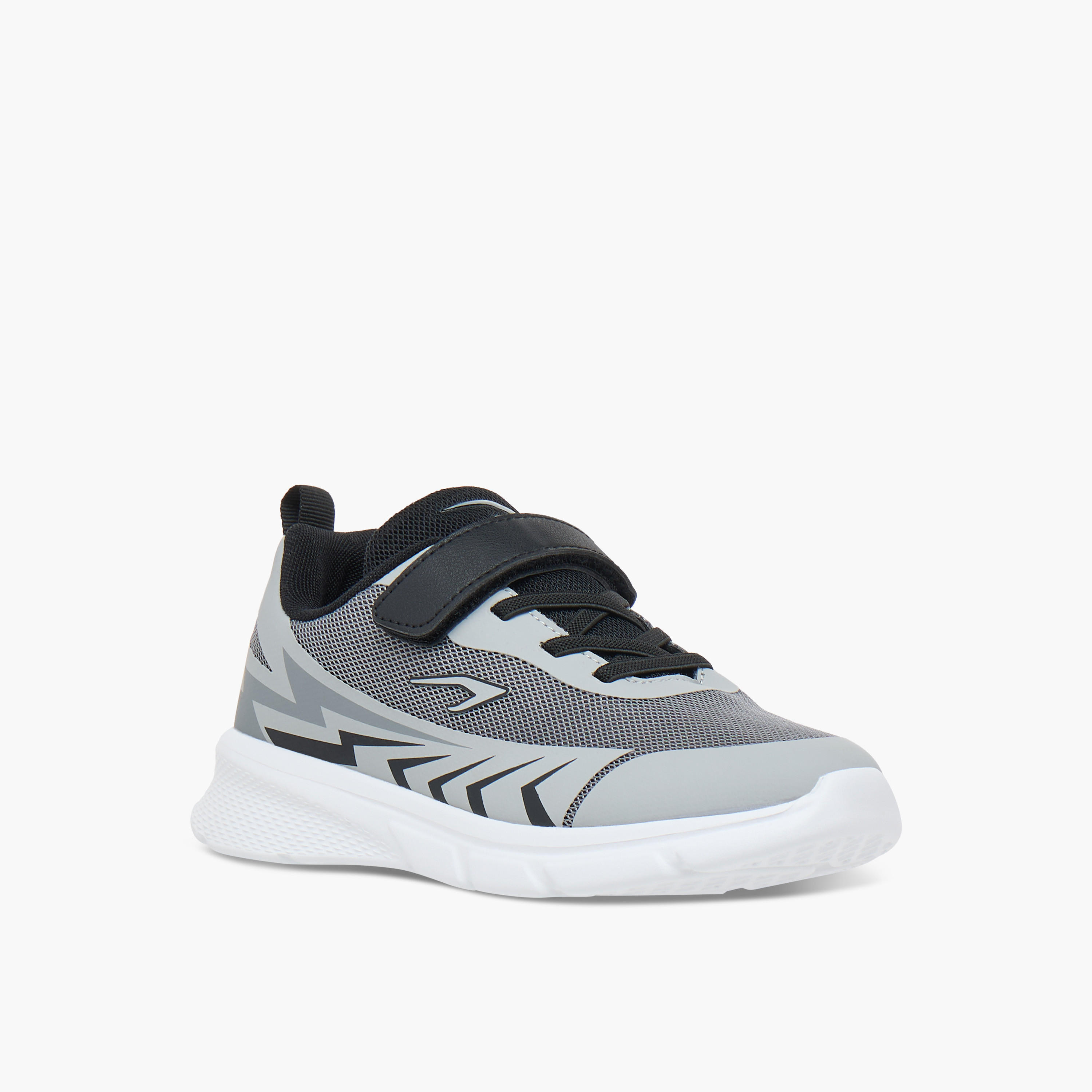 Dash Printed Lightweight Sports Shoes with Hook and Loop Closure-girls-shoes-sports-image-7