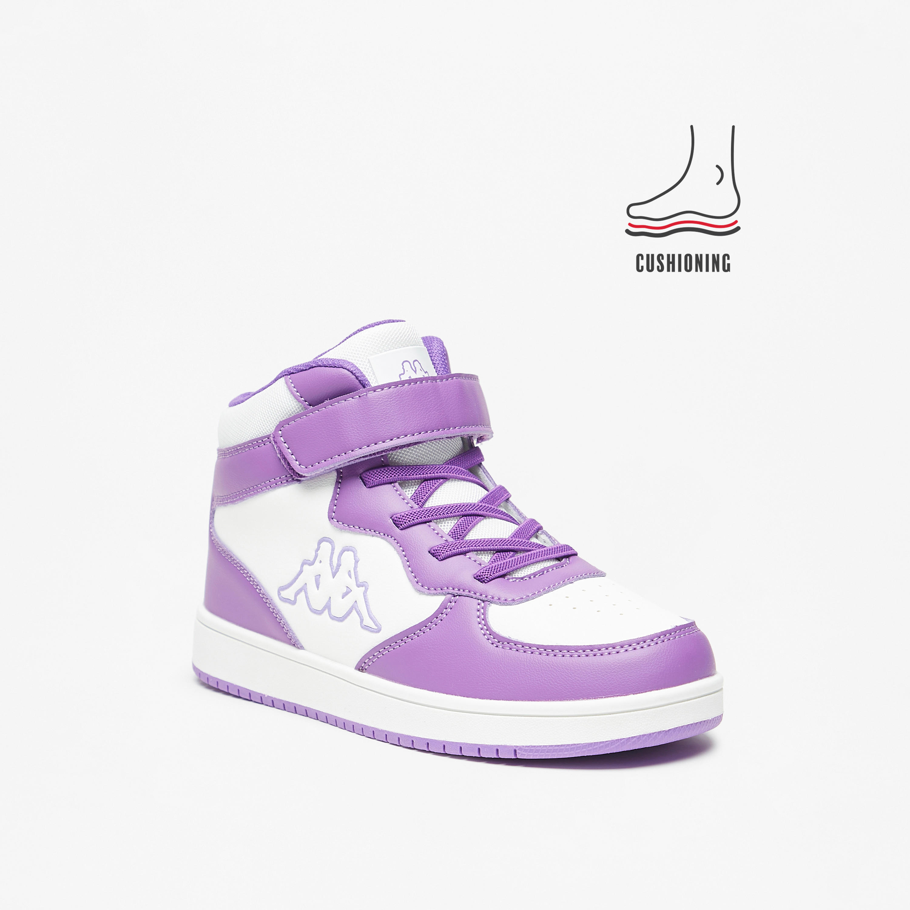 حذاء سنيكرز برقبة عالية وبطانة للبنات من كابا-girls-shoes-sneakers-image-1