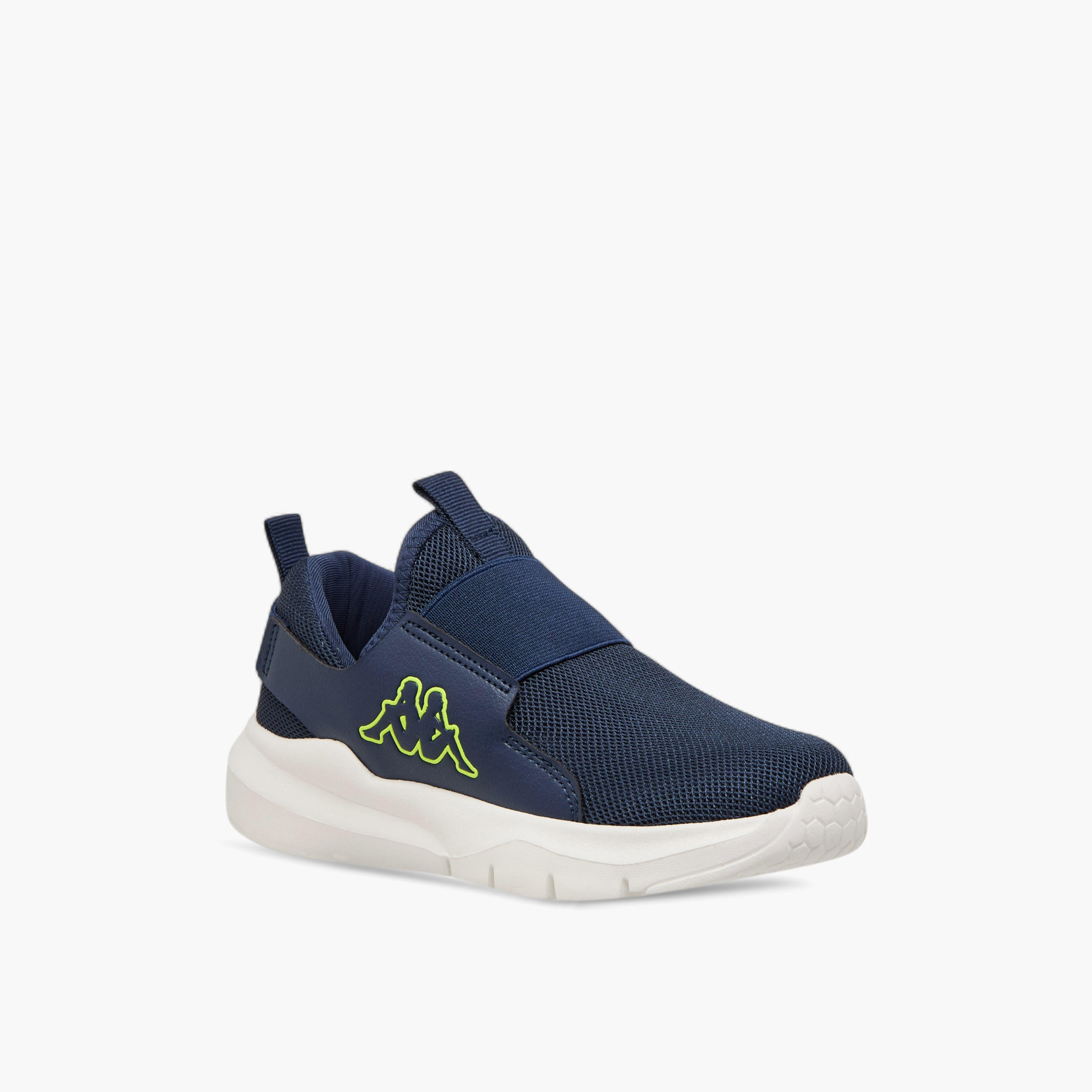 Kappa Kids' Logo Detail Slip-On Sports Shoes with Pull Tab-boys-shoes-sneakers-image-2