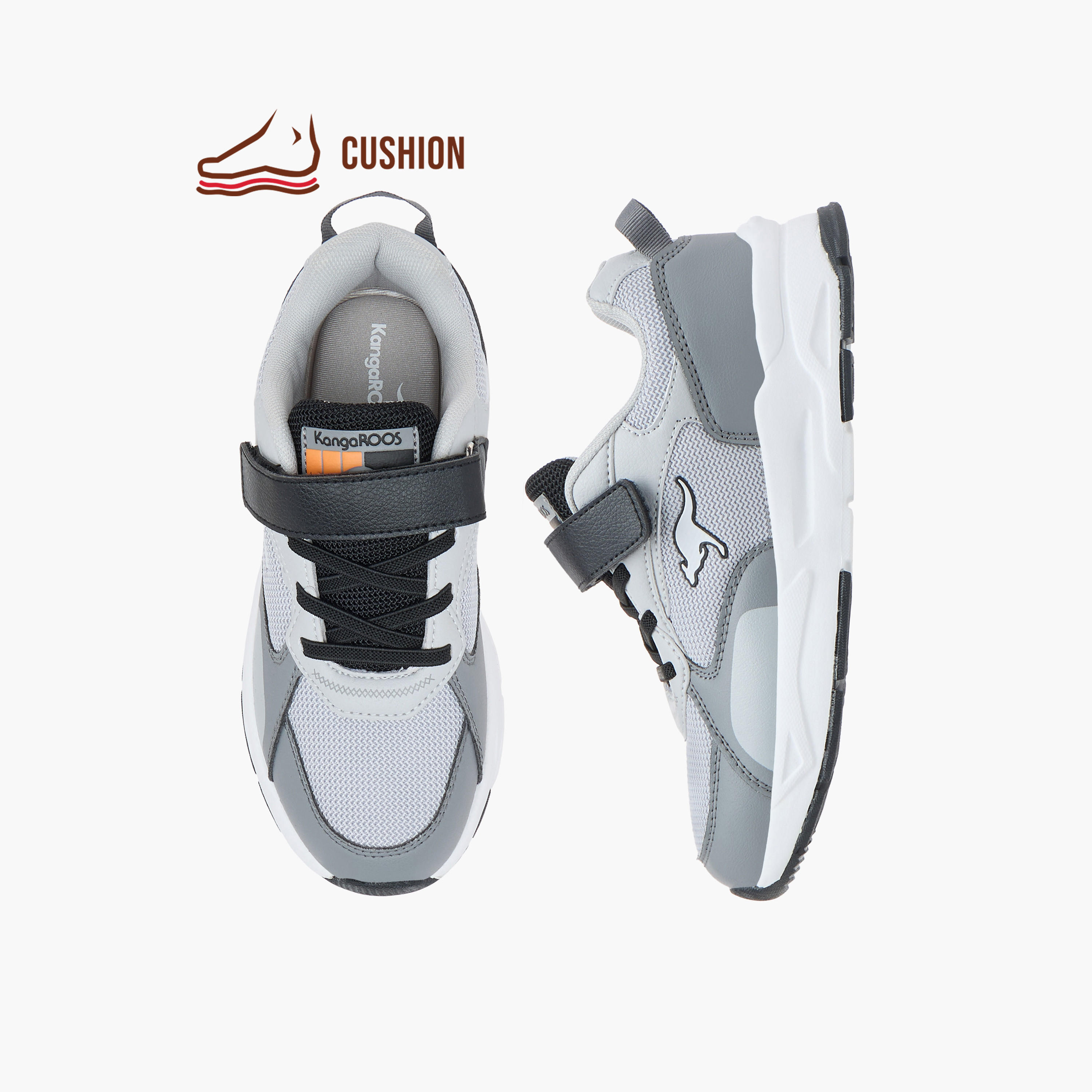 KangaROOS Kids' Panelled Sneakers with Cushioning-boys-shoes-sneakers-image-1