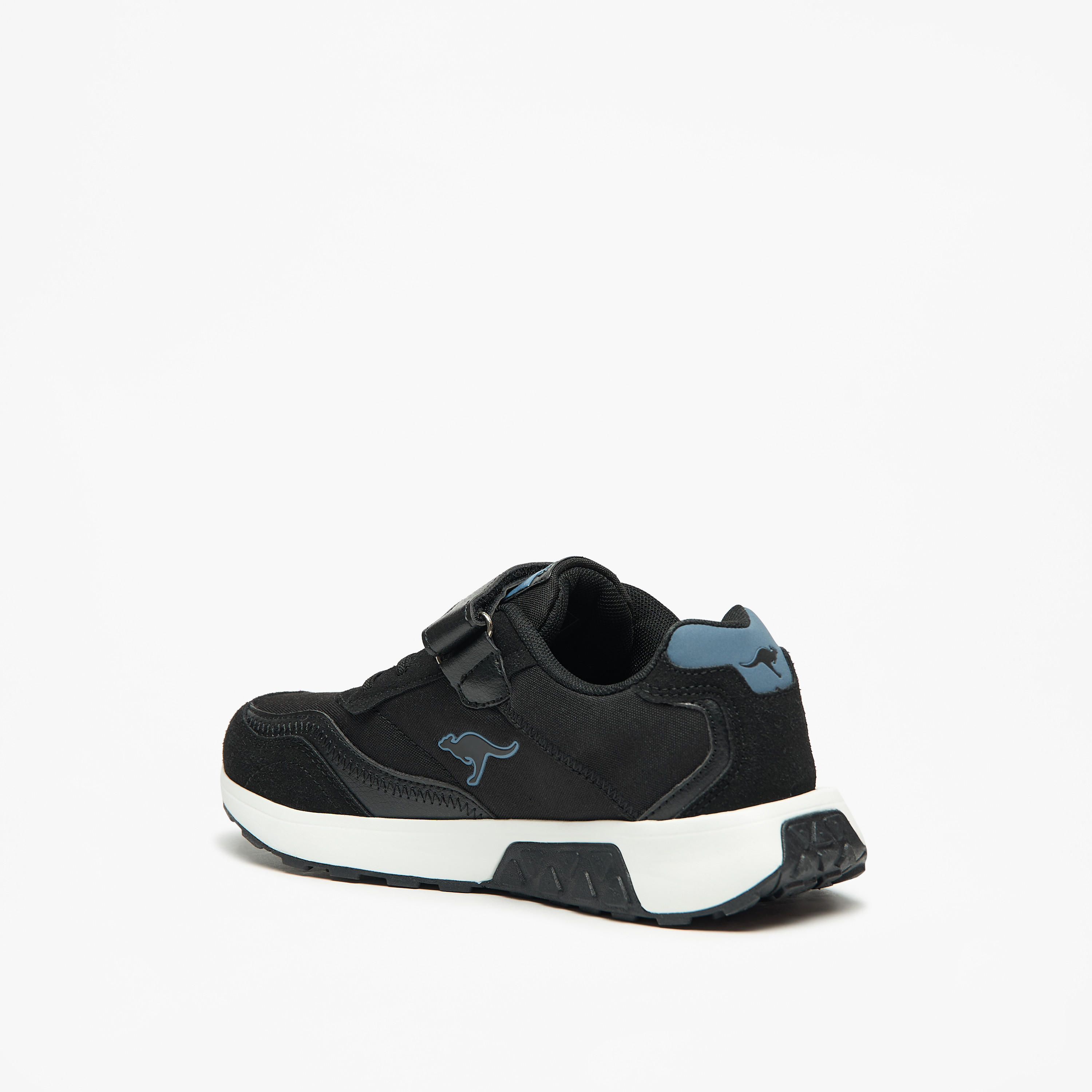 KangaROOS Kids' Logo Embossed Walking Shoes with Hook and Loop Closure-boys-shoes-sneakers-image-2