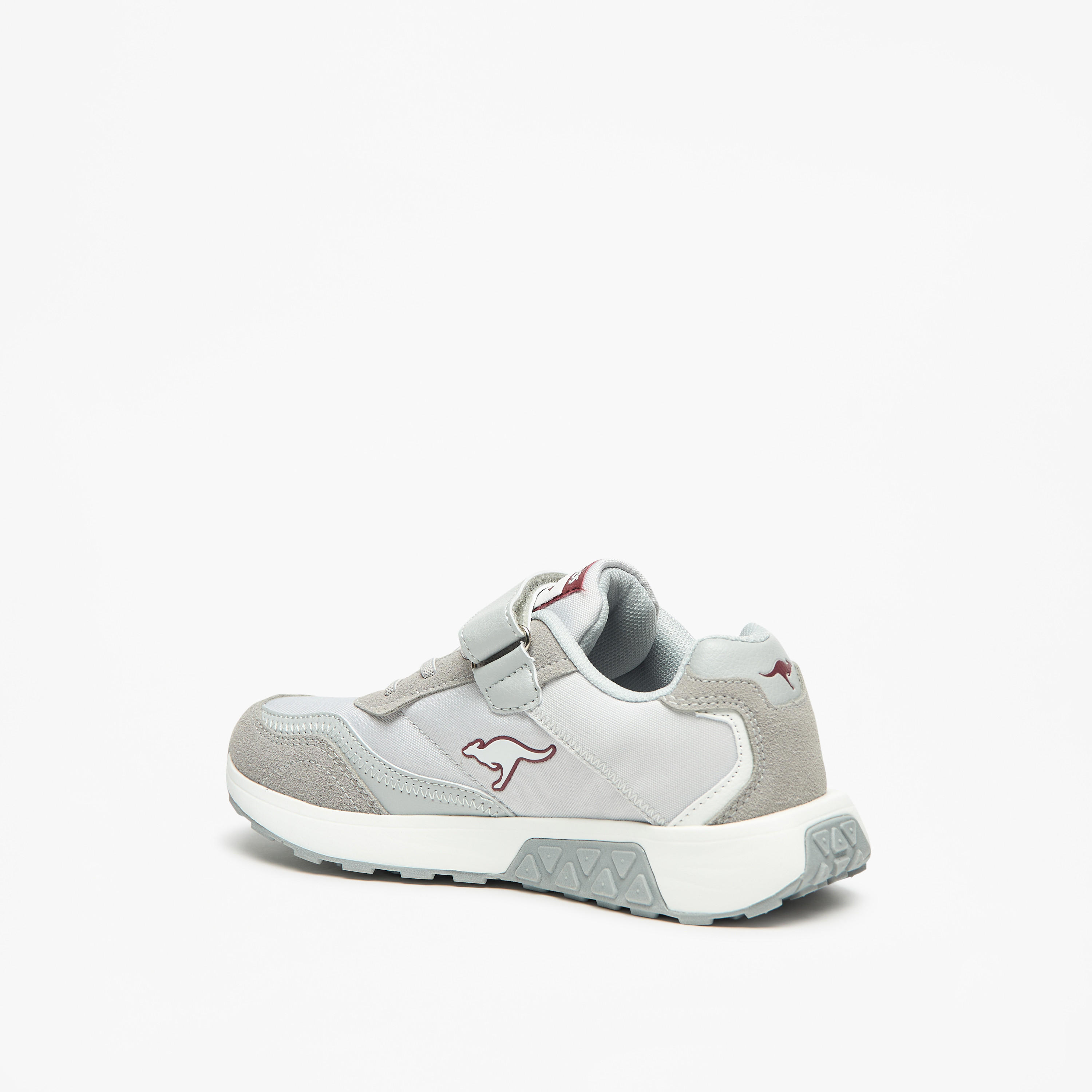 KangaROOS Kids' Logo Embossed Walking Shoes with Hook and Loop Closure-boys-shoes-sneakers-image-2