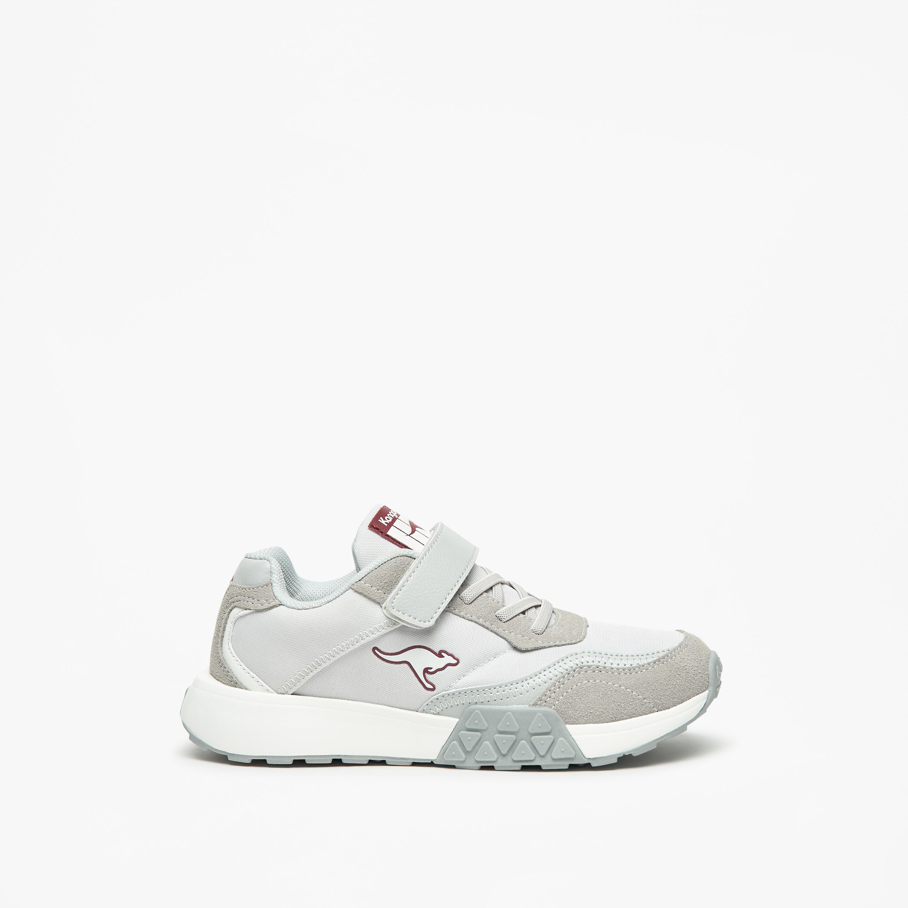KangaROOS Kids' Logo Embossed Walking Shoes with Hook and Loop Closure-boys-shoes-sneakers-image-3