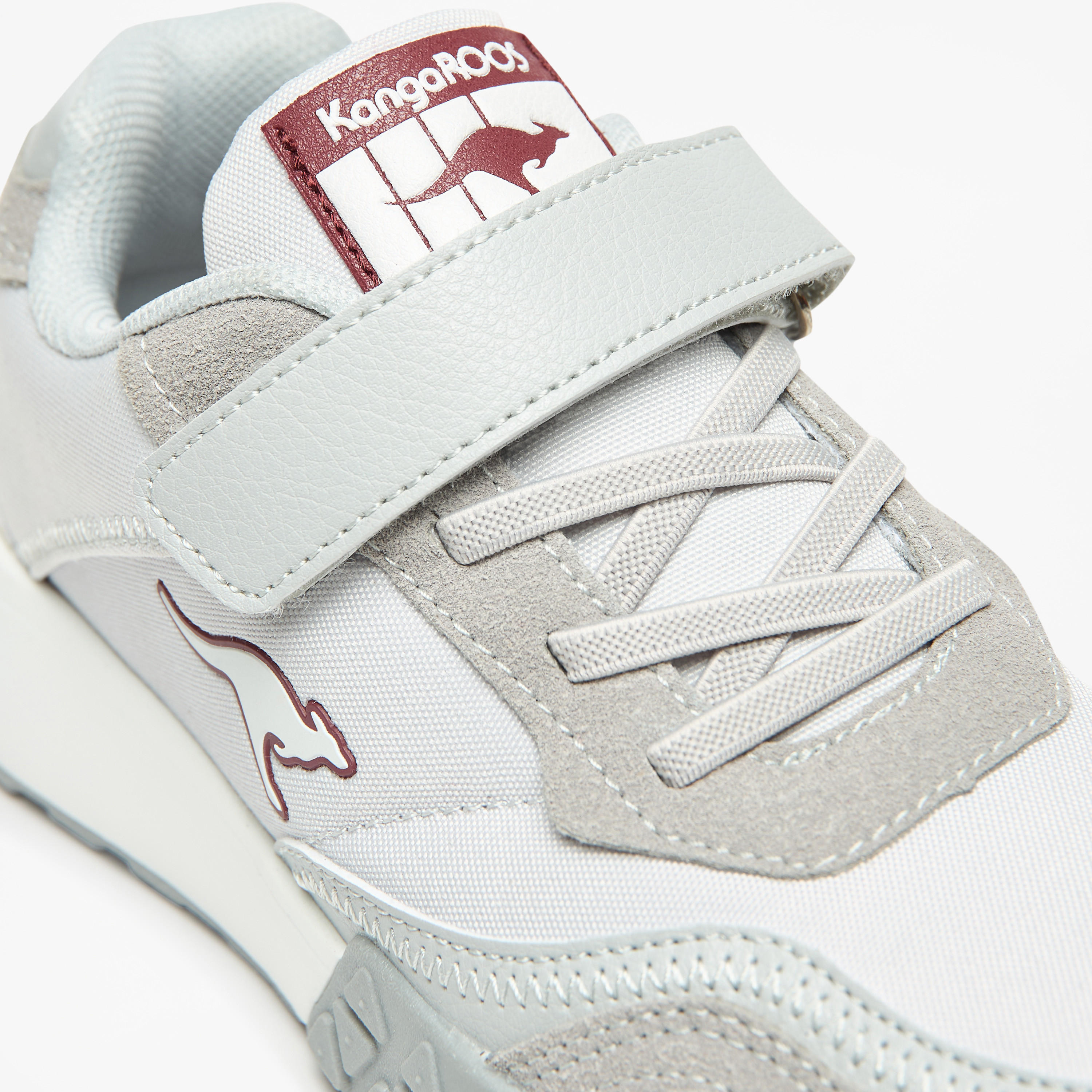 KangaROOS Kids' Logo Embossed Walking Shoes with Hook and Loop Closure-boys-shoes-sneakers-image-5