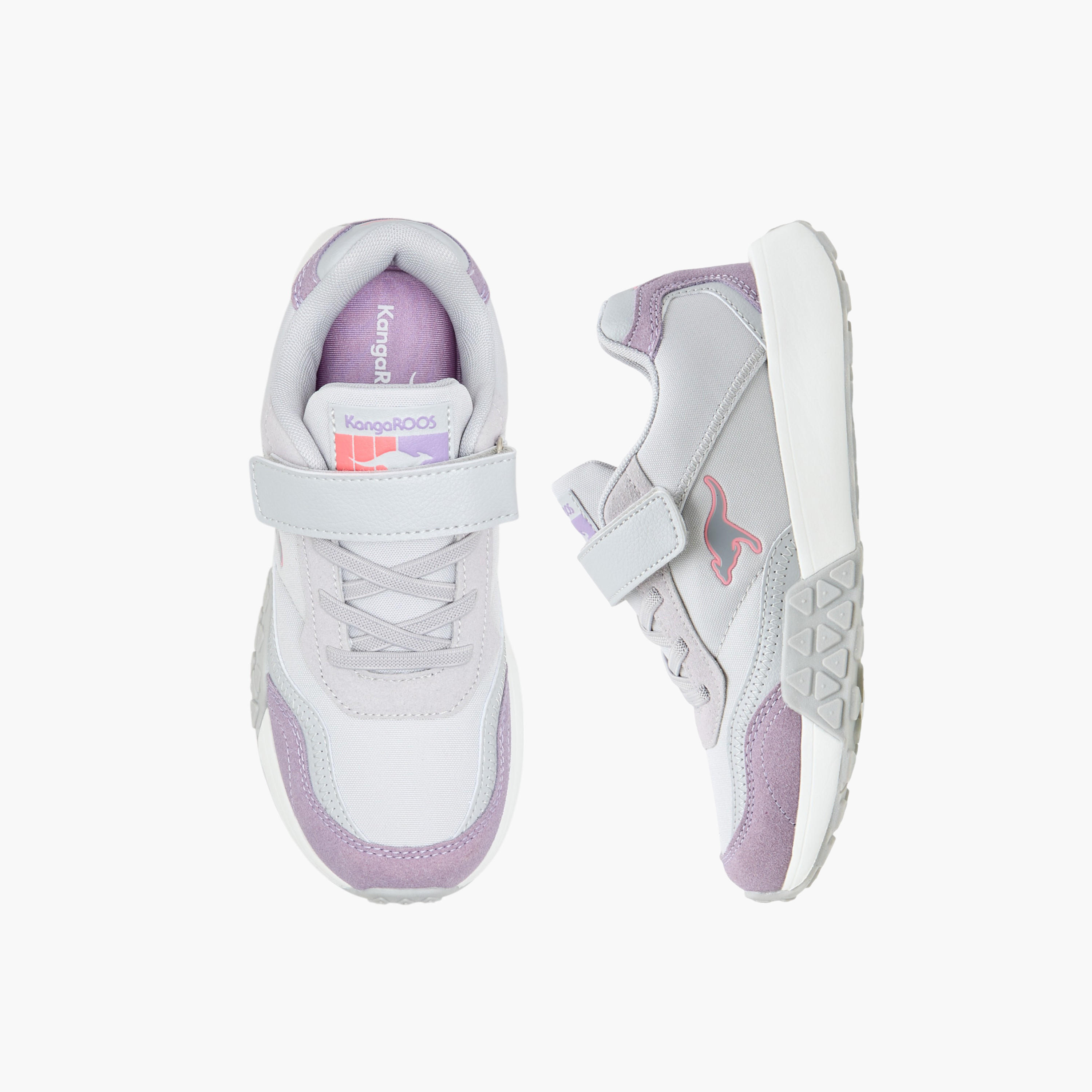 Kangaroos Girls Colourblock Hook & Loop Walking Shoes-girls-shoes-sports-image-1