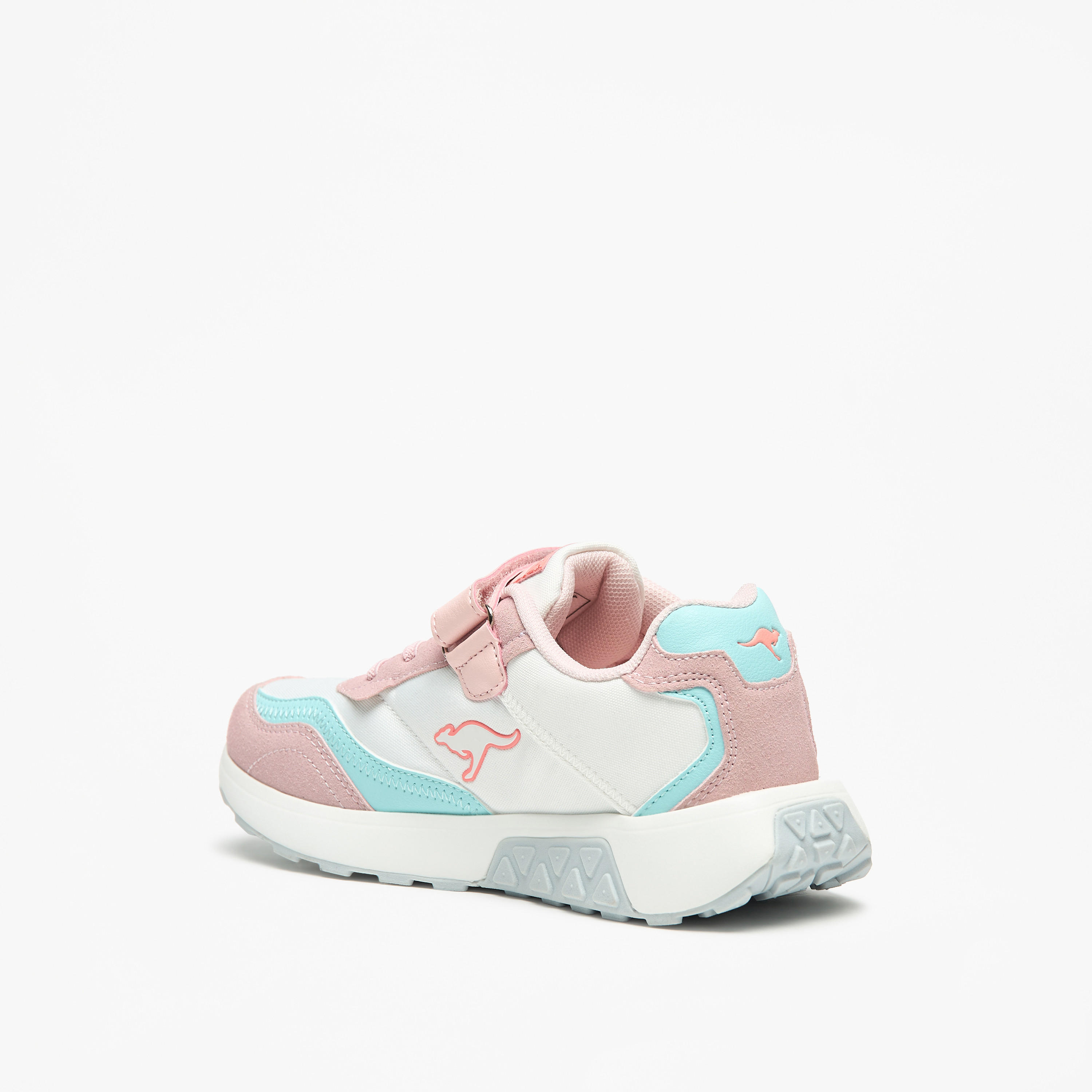KangaROOS Girls' Panelled Walking Shoes with Hook and Loop Closure-girls-shoes-sports-image-2