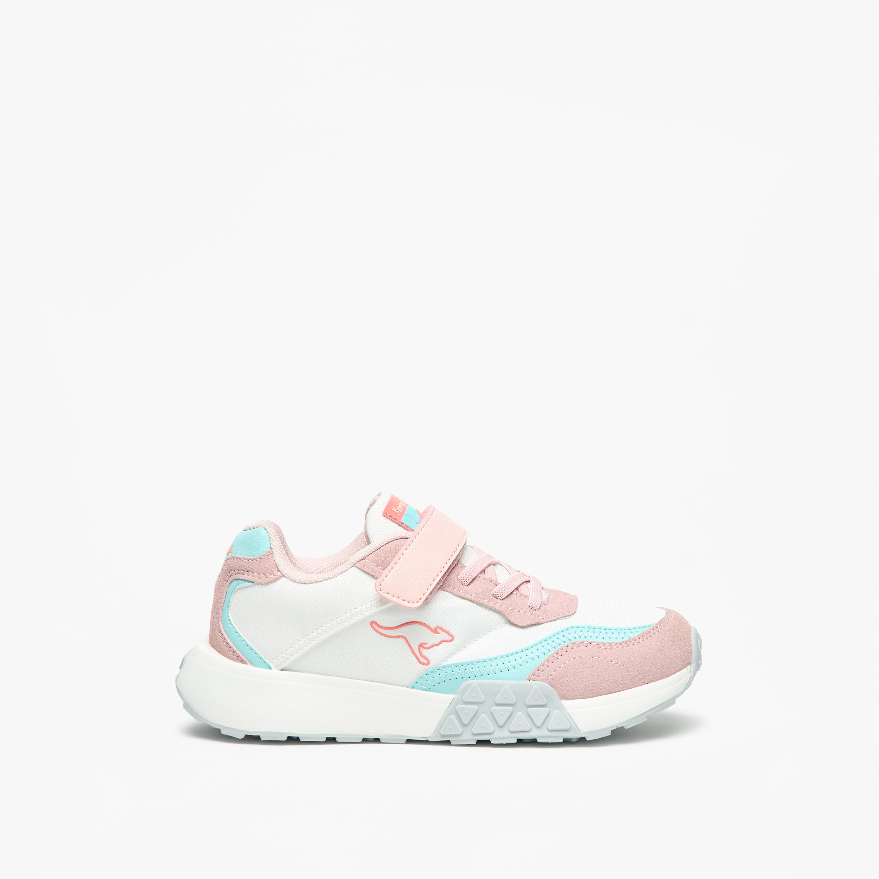 KangaROOS Girls' Panelled Walking Shoes with Hook and Loop Closure-girls-shoes-sports-image-3