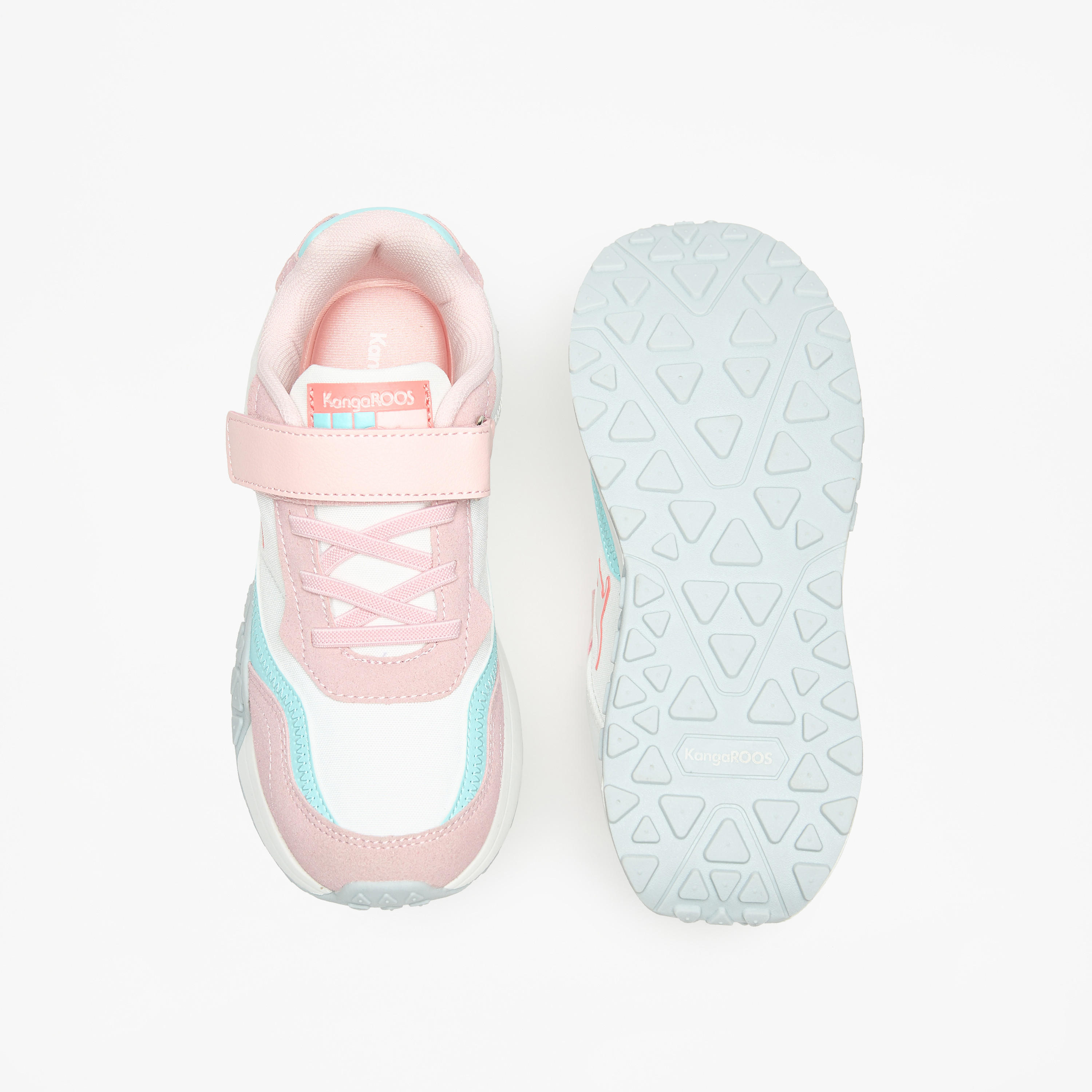 KangaROOS Girls' Panelled Walking Shoes with Hook and Loop Closure-girls-shoes-sports-image-4