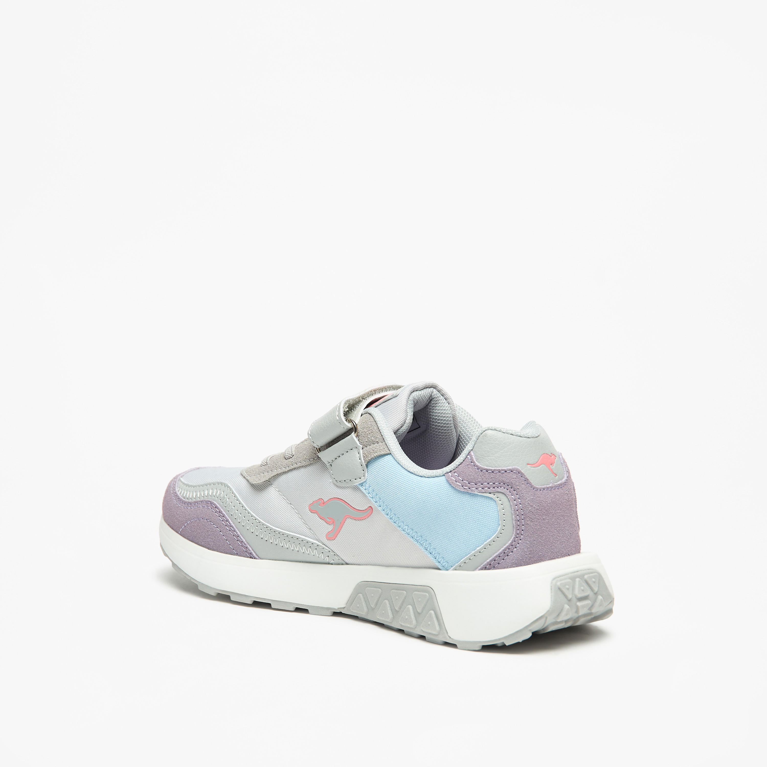 KangaROOS Girls' Panelled Walking Shoes with Hook and Loop Closure-girls-shoes-sports-image-2