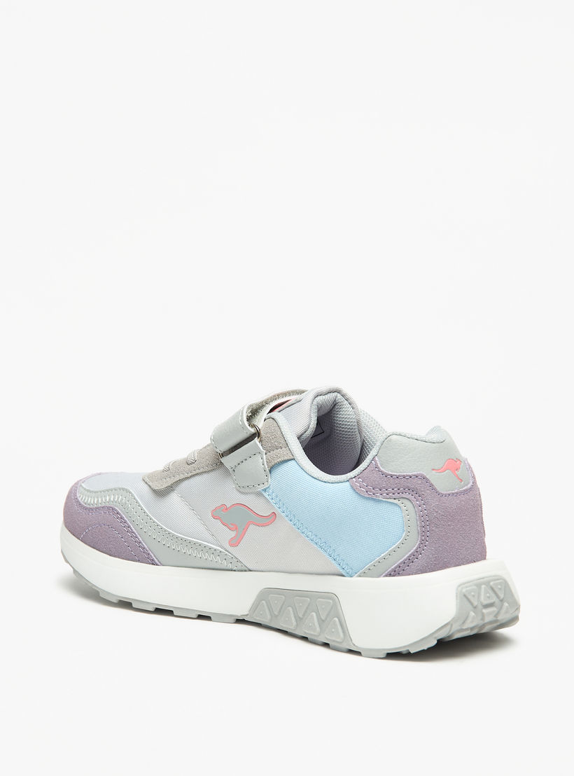 KangaROOS Girls' Panelled Walking Shoes with Hook and Loop Closure-girls-shoes-sports-image-2