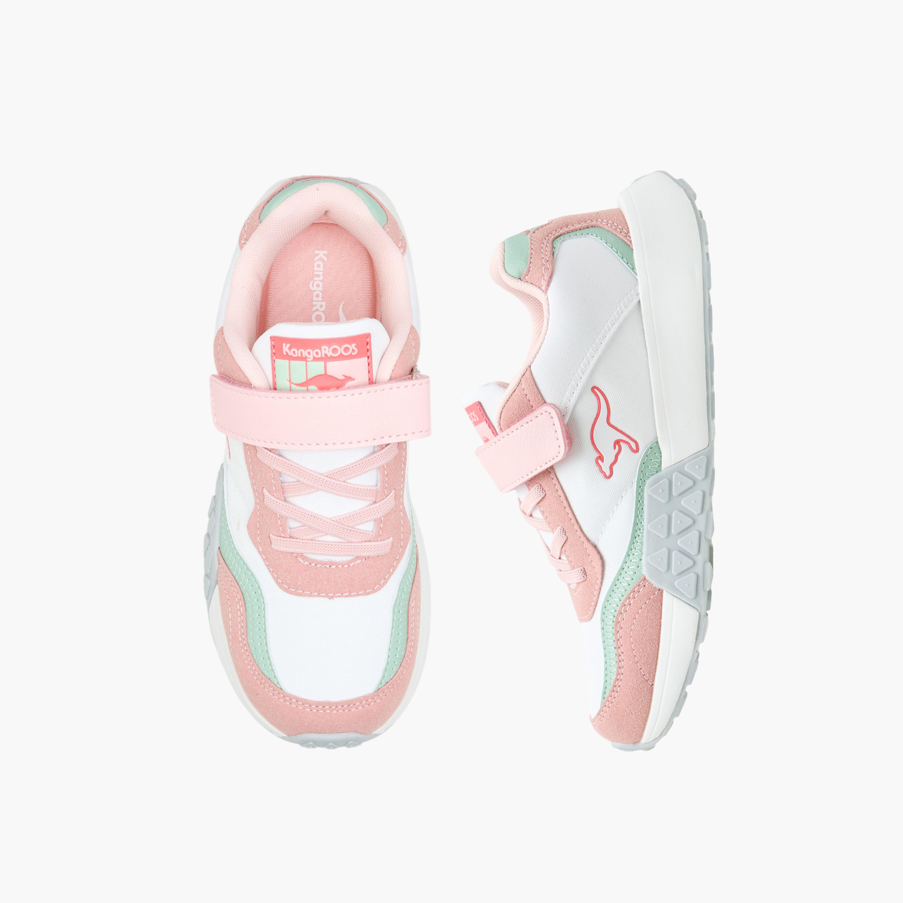 Kangaroos Girls Colourblock Hook & Loop Walking Shoes-girls-shoes-sports-image-1