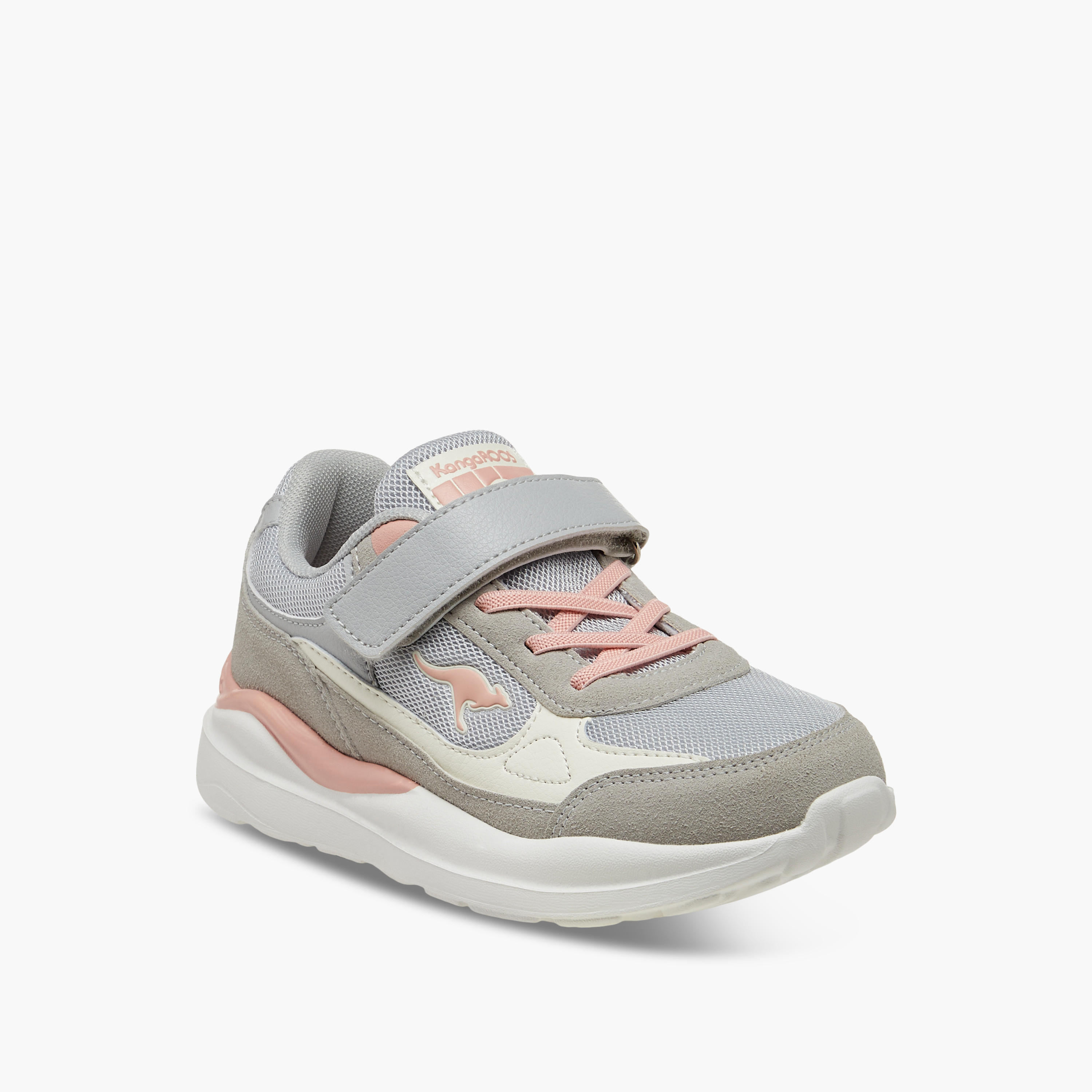 Kangaroos Girls Logo Detail Hook & Loop Walking Shoes-girls-shoes-sports-image-2