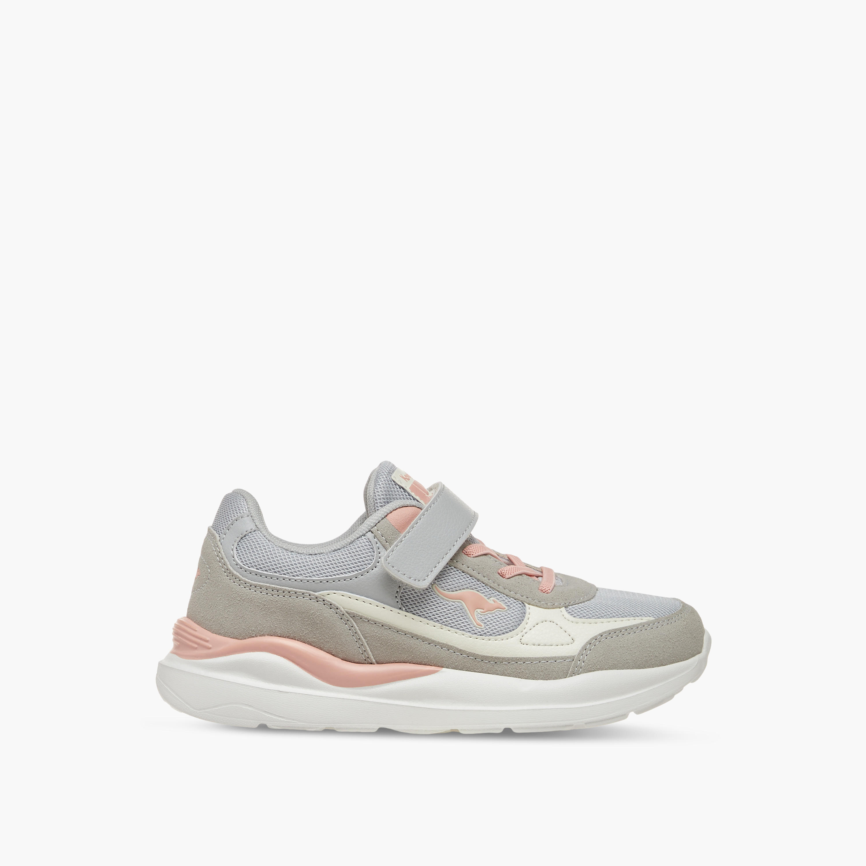 Kangaroos Girls Logo Detail Hook & Loop Walking Shoes-girls-shoes-sports-image-3