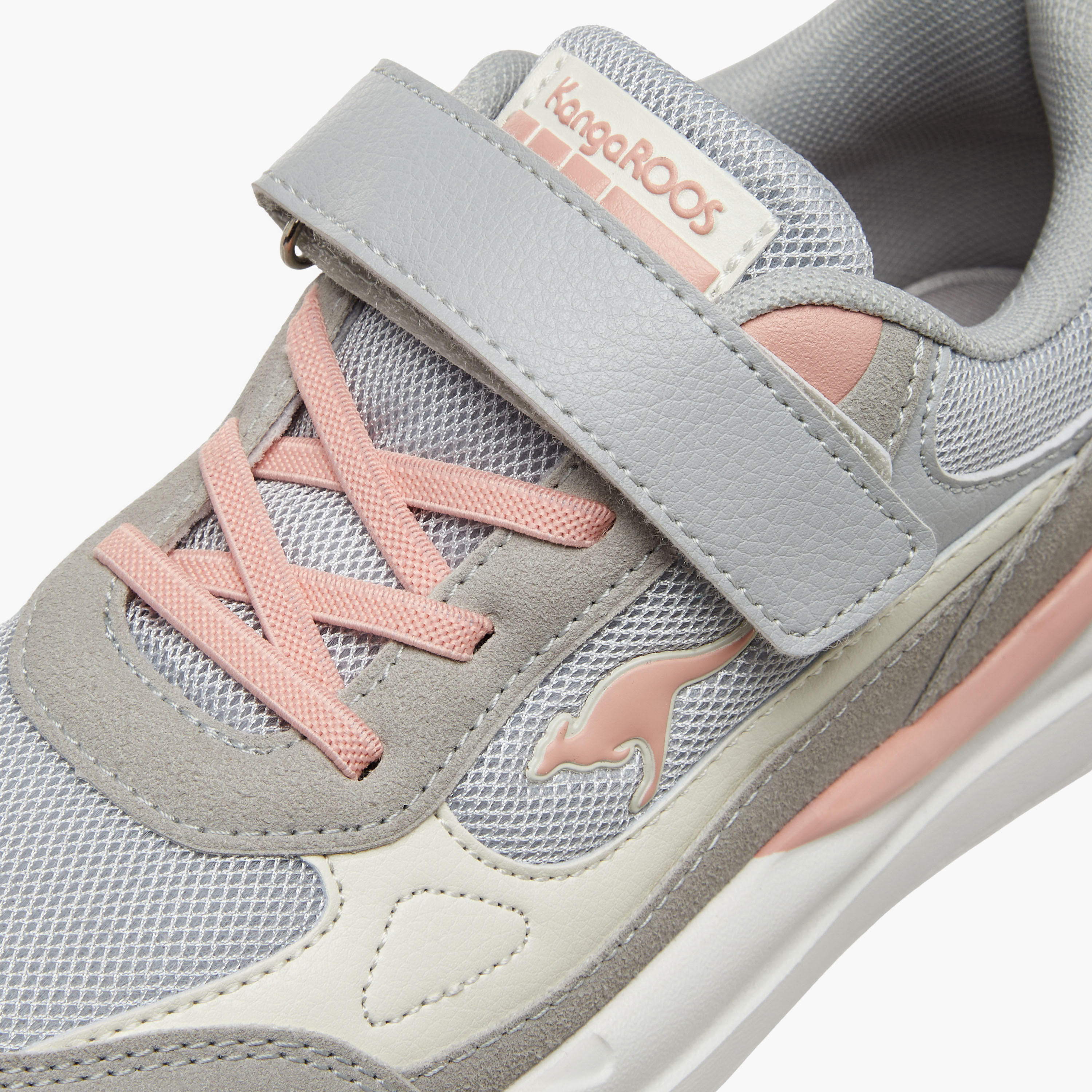 Kangaroos Girls Logo Detail Hook & Loop Walking Shoes-girls-shoes-sports-image-4