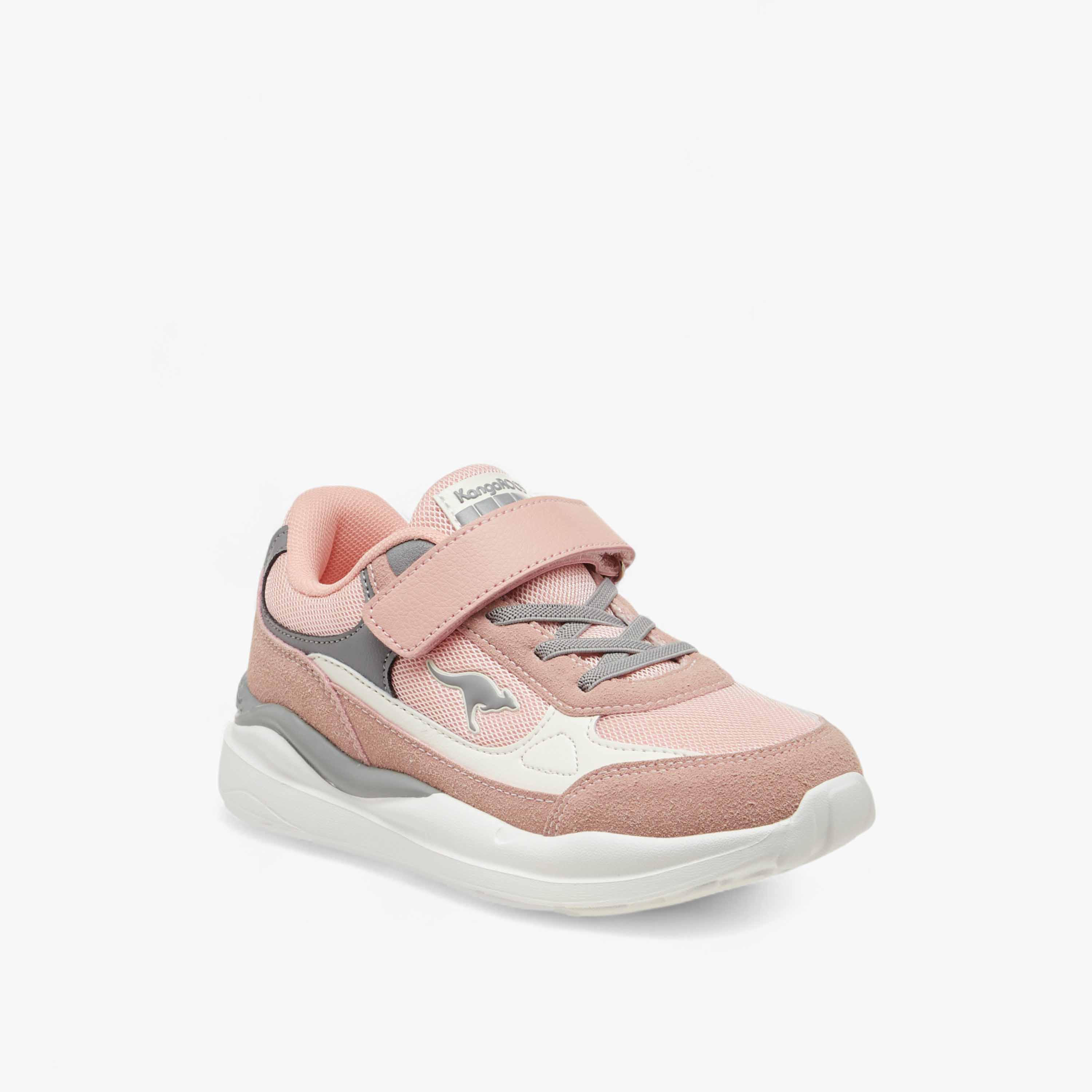 Kangaroos Girls Logo Detail Hook & Loop Walking Shoes-girls-shoes-sports-image-2