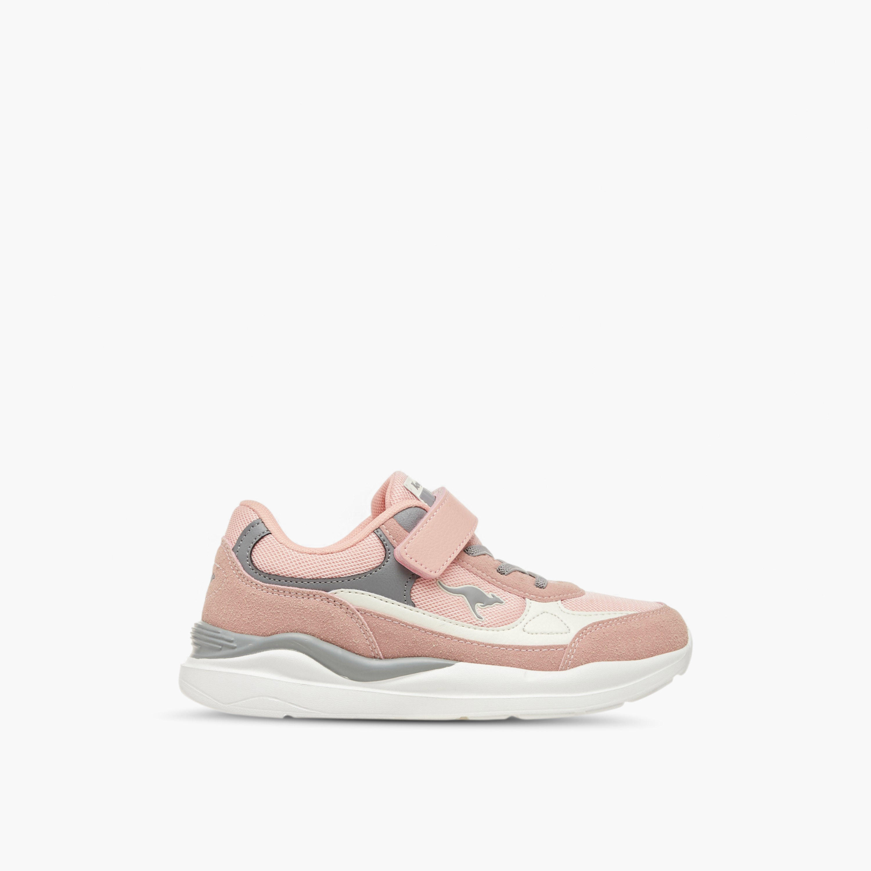 Kangaroos Girls Logo Detail Hook & Loop Walking Shoes-girls-shoes-sports-image-3
