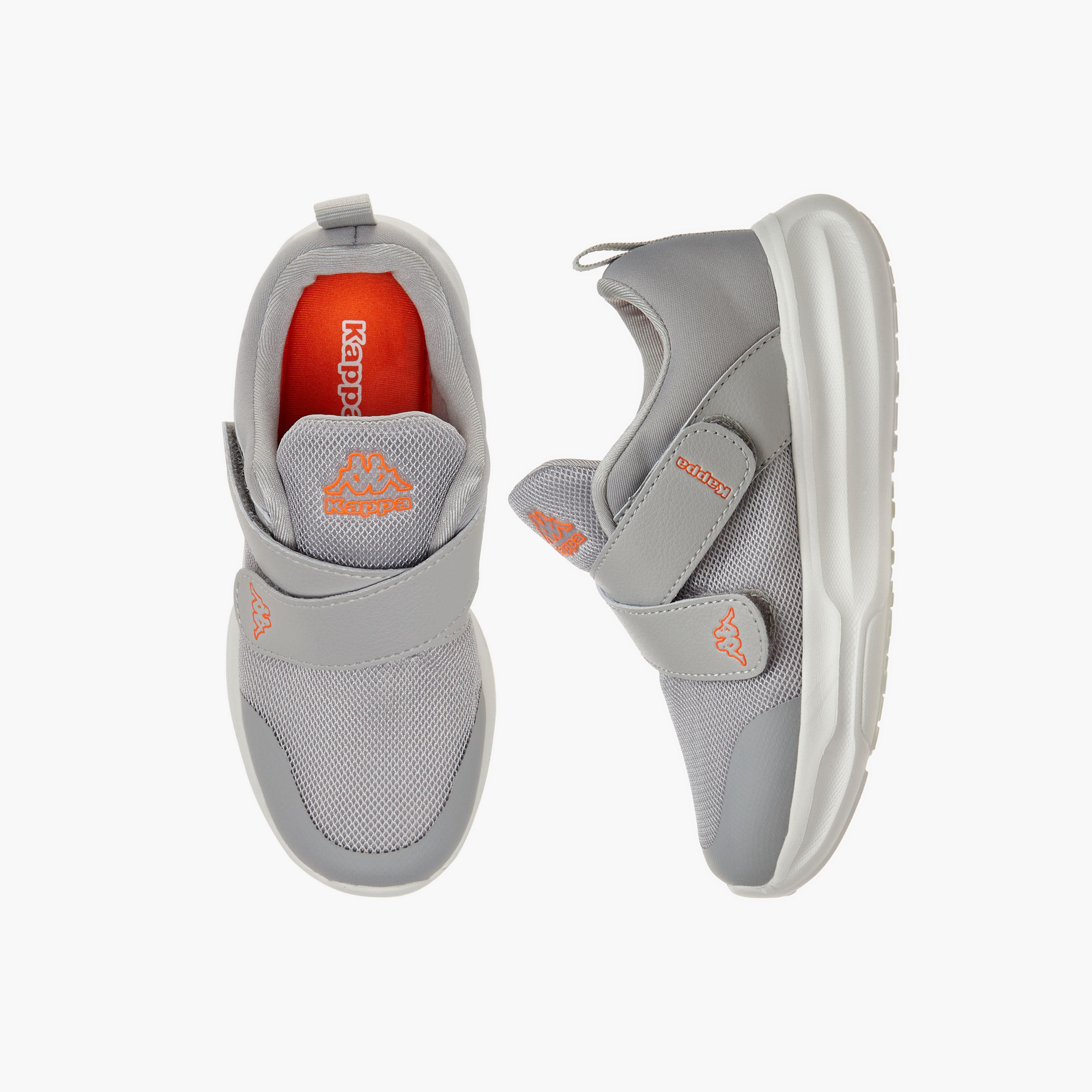 Kappa Boys' Logo Detail Sports Shoes with Hook and Loop Closure-boys-shoes-sneakers-image-1