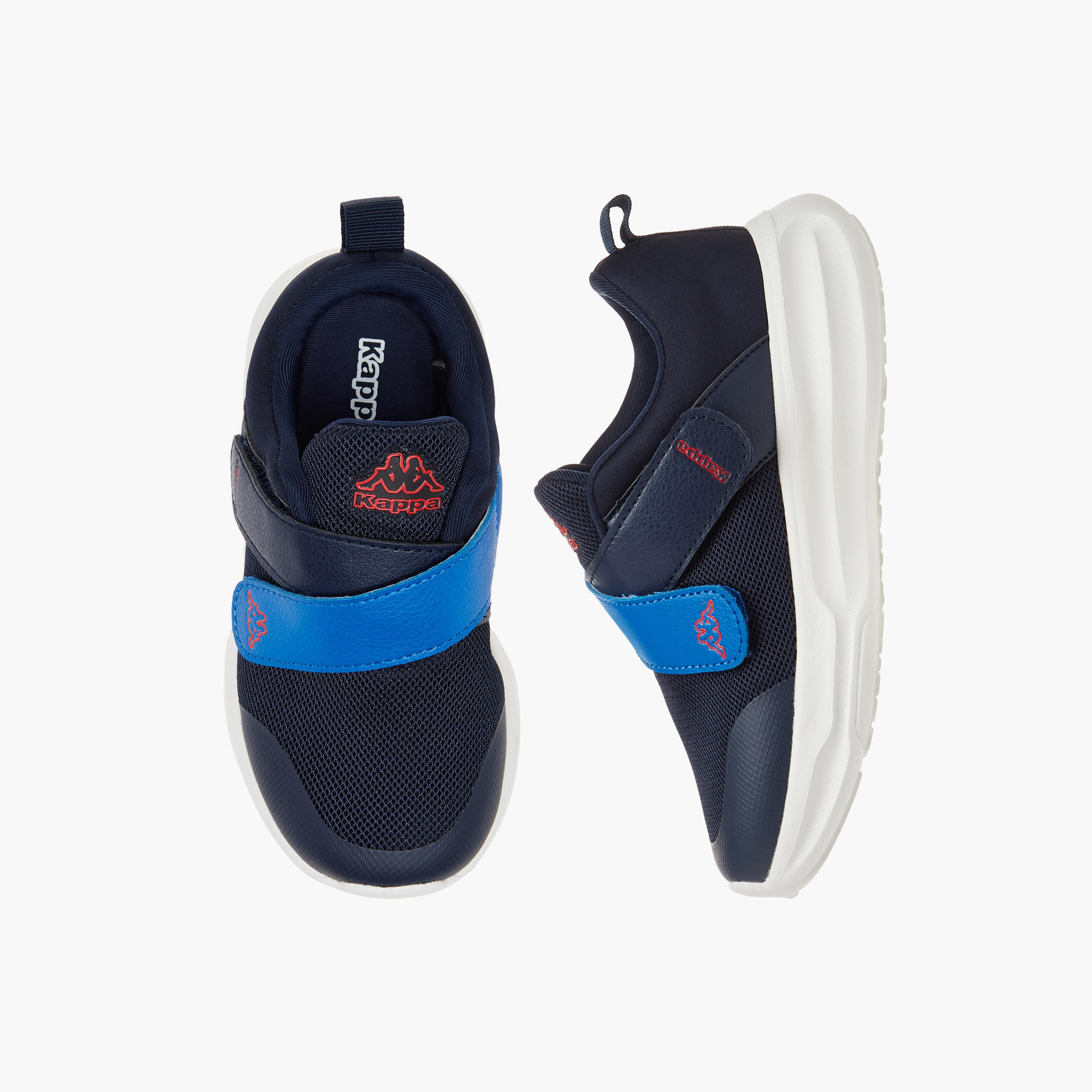 Kappa Boys' Logo Detail Sports Shoes with Hook and Loop Closure-boys-shoes-sneakers-image-1