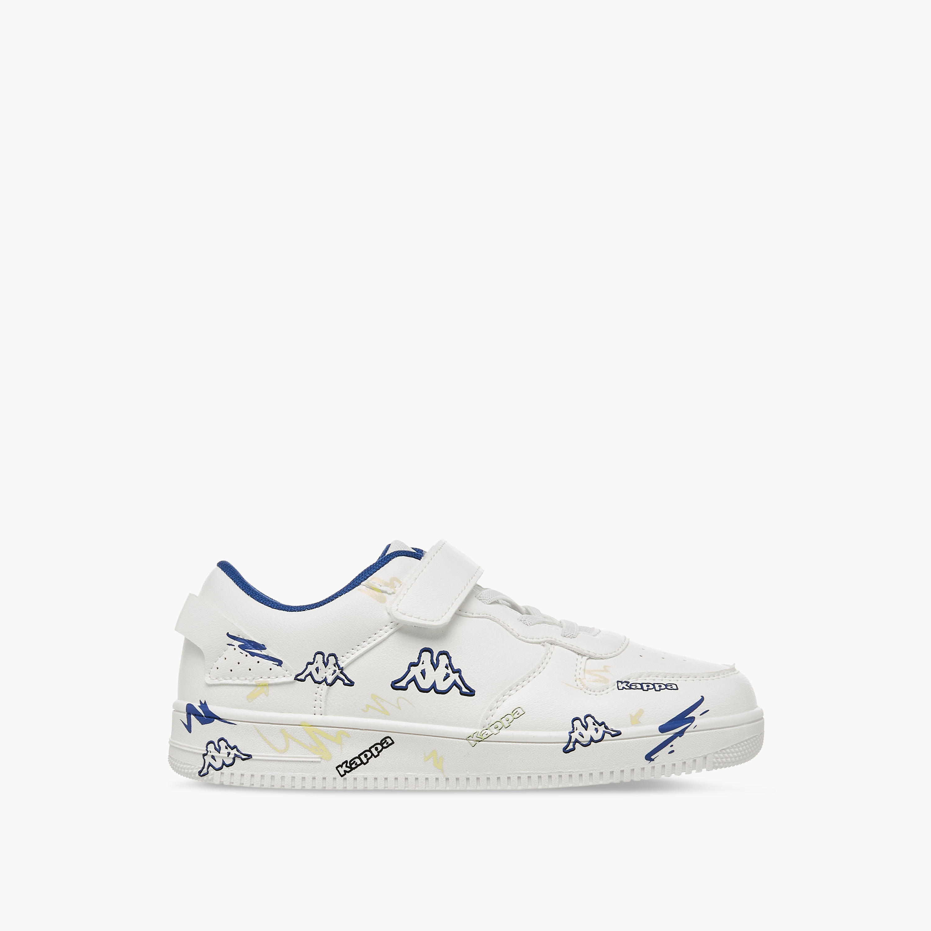 Kappa Boys Logo Print Hook and Loop Sneakers-boys-shoes-sneakers-image-3