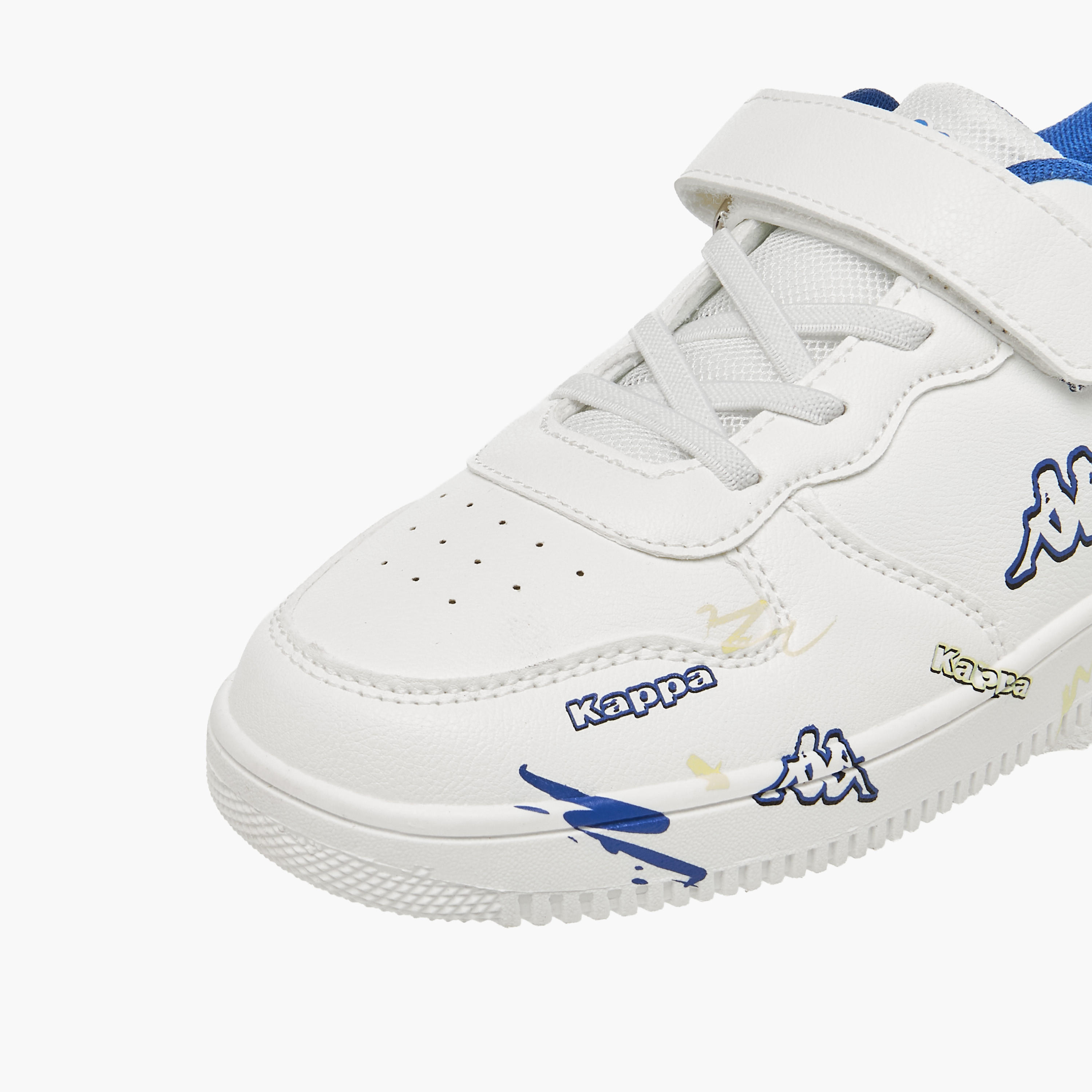 Kappa Boys Logo Print Hook and Loop Sneakers-boys-shoes-sneakers-image-4
