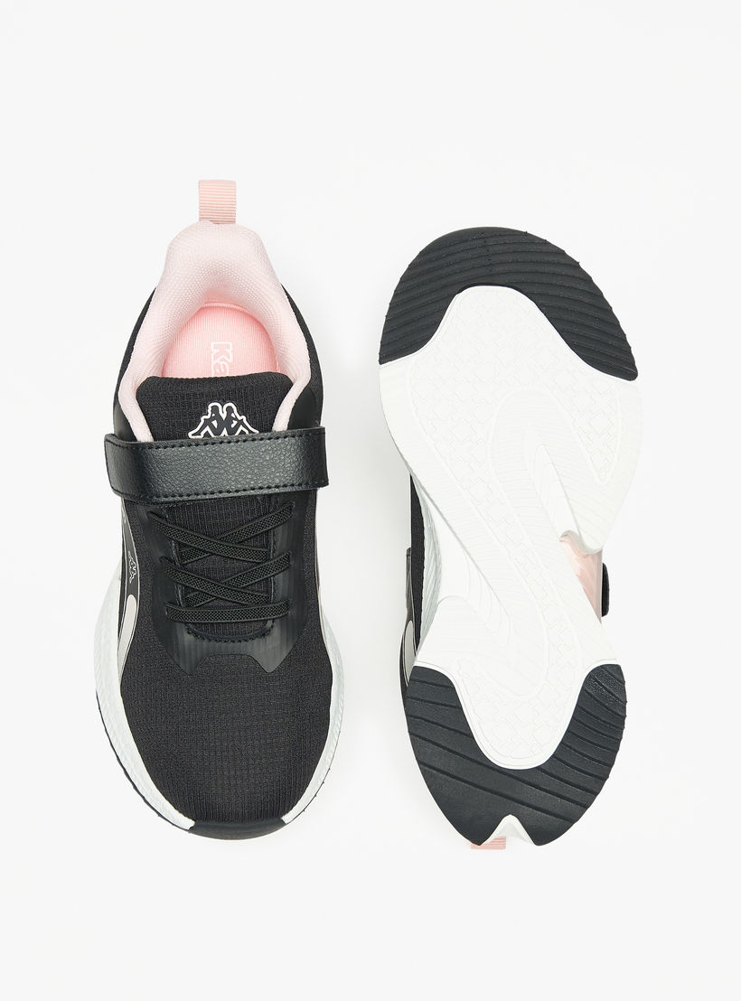 Kappa Girls' Logo Print Walking Shoes with Hook and Loop Closure-girls-shoes-sports-image-4