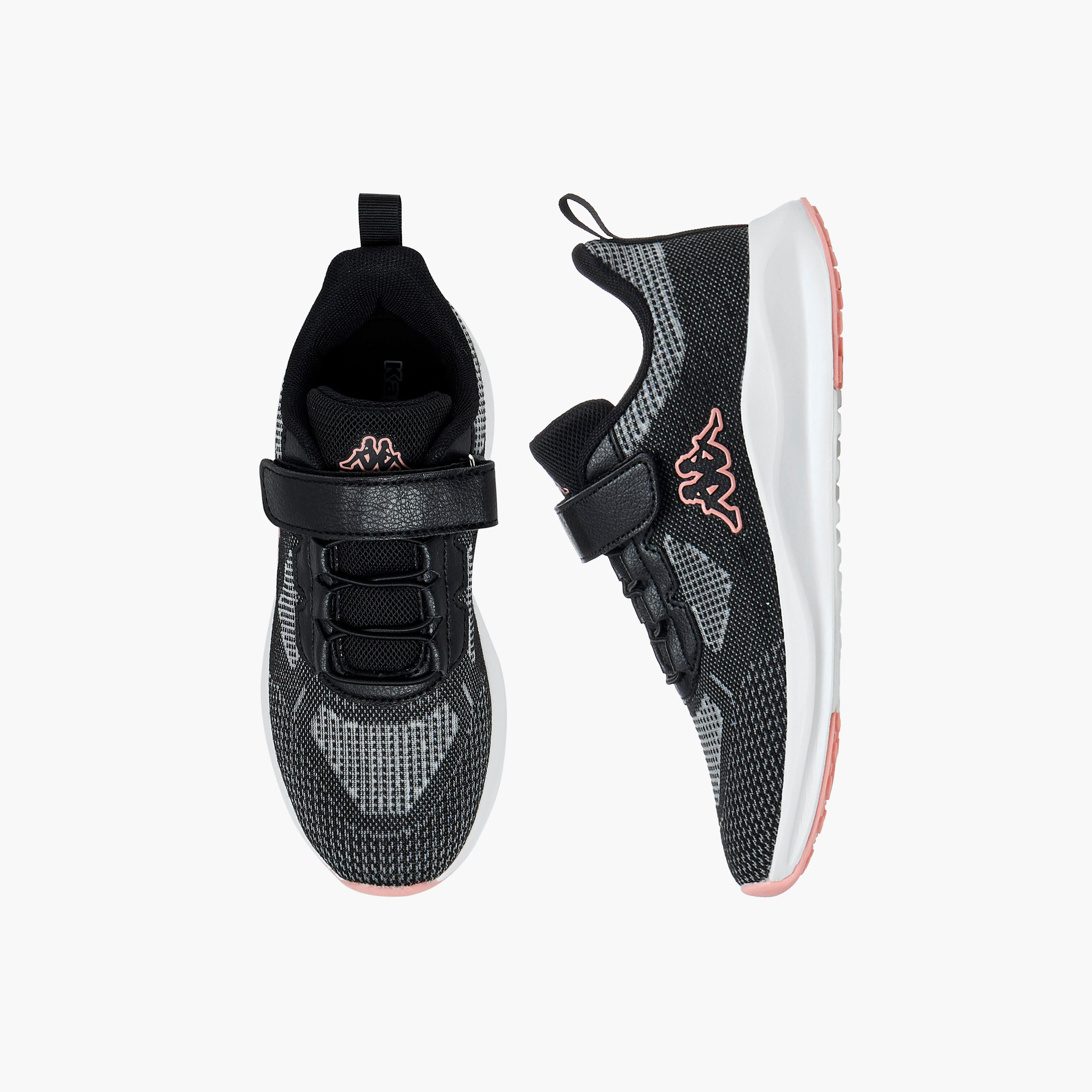 Kappa Girls Colourblock Hook & Loop Walking Shoes-girls-shoes-sports-image-1
